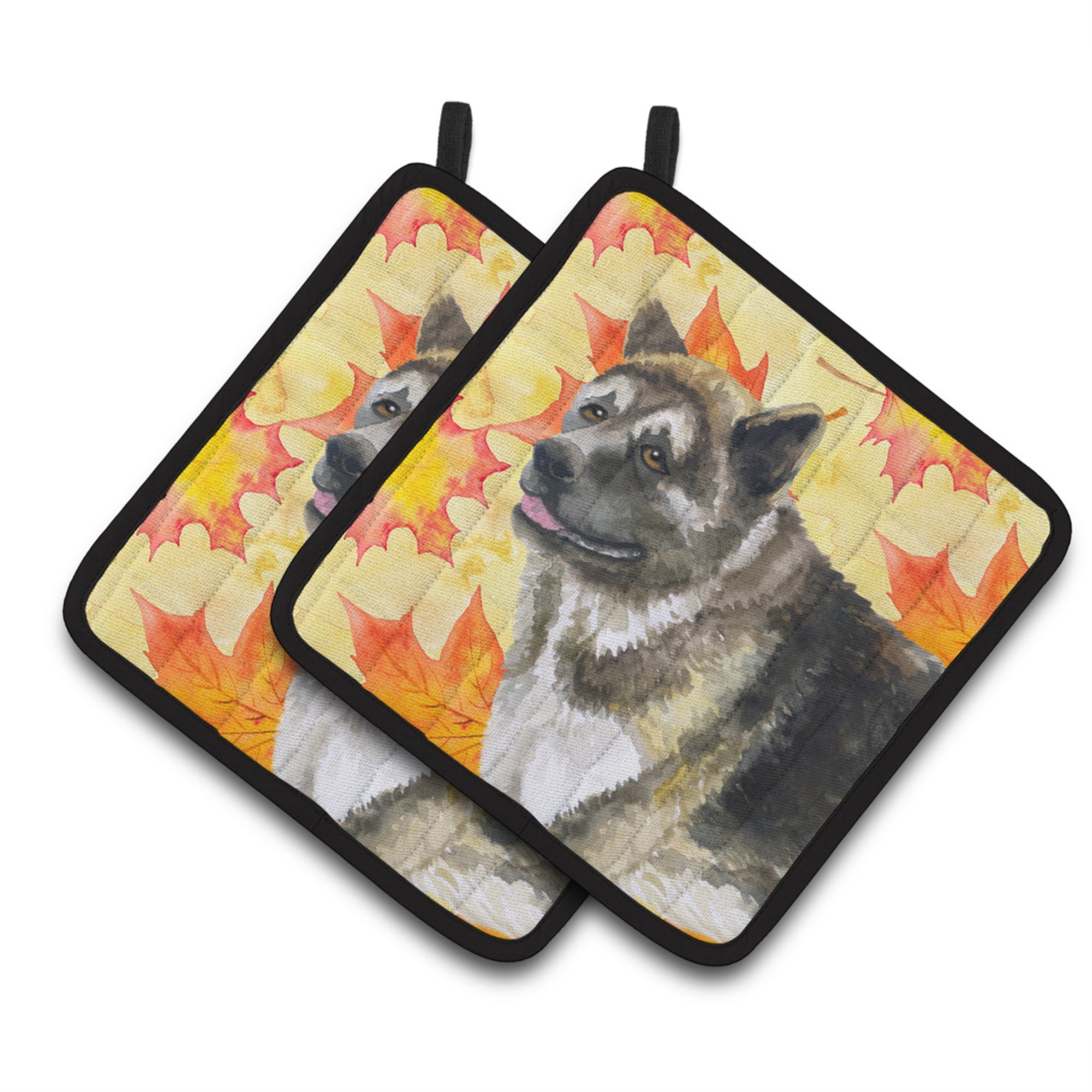 'Caroline'S Treasures American Akita Decorated Pot Holder, 7.5H X 7.5W, Fall Leaves''