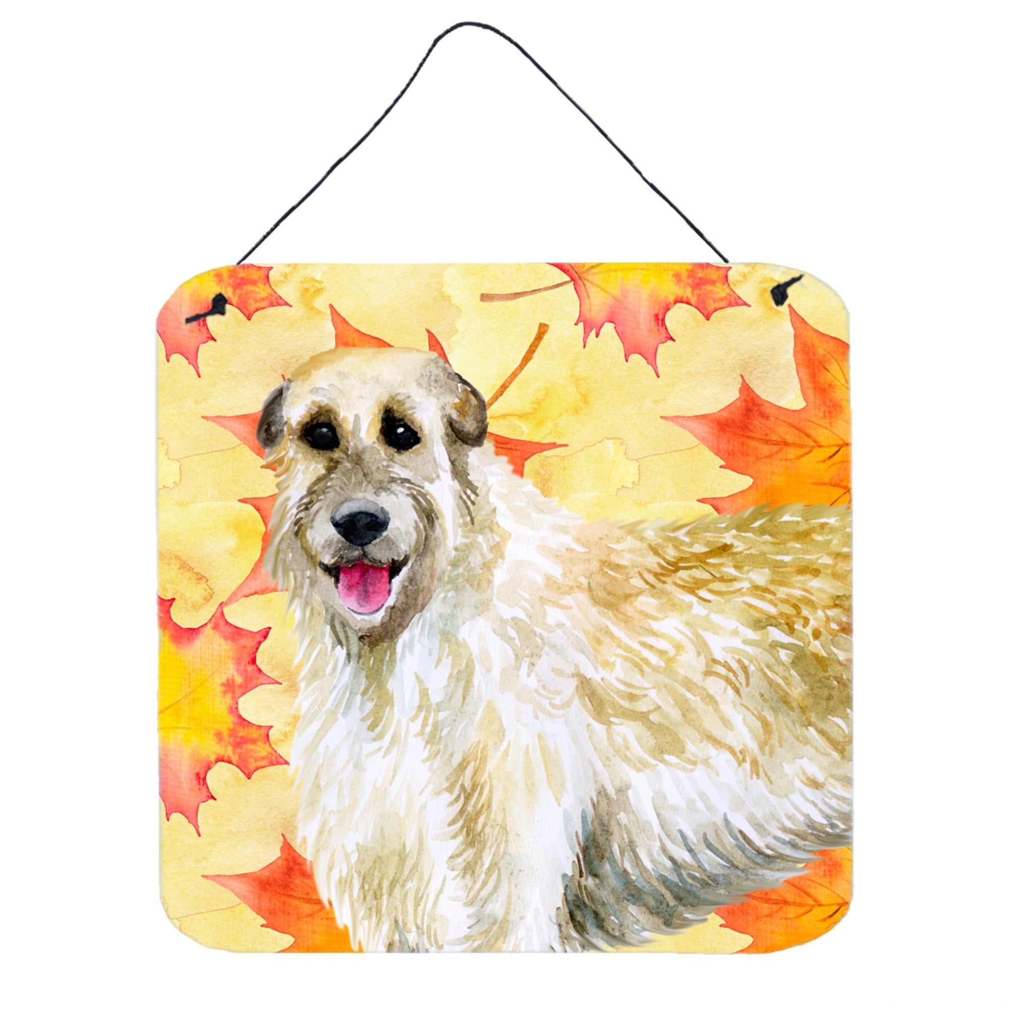 'Caroline'S Treasures Irish Wolfhound Metal Print, 6H X 6W, Fall Leaves''