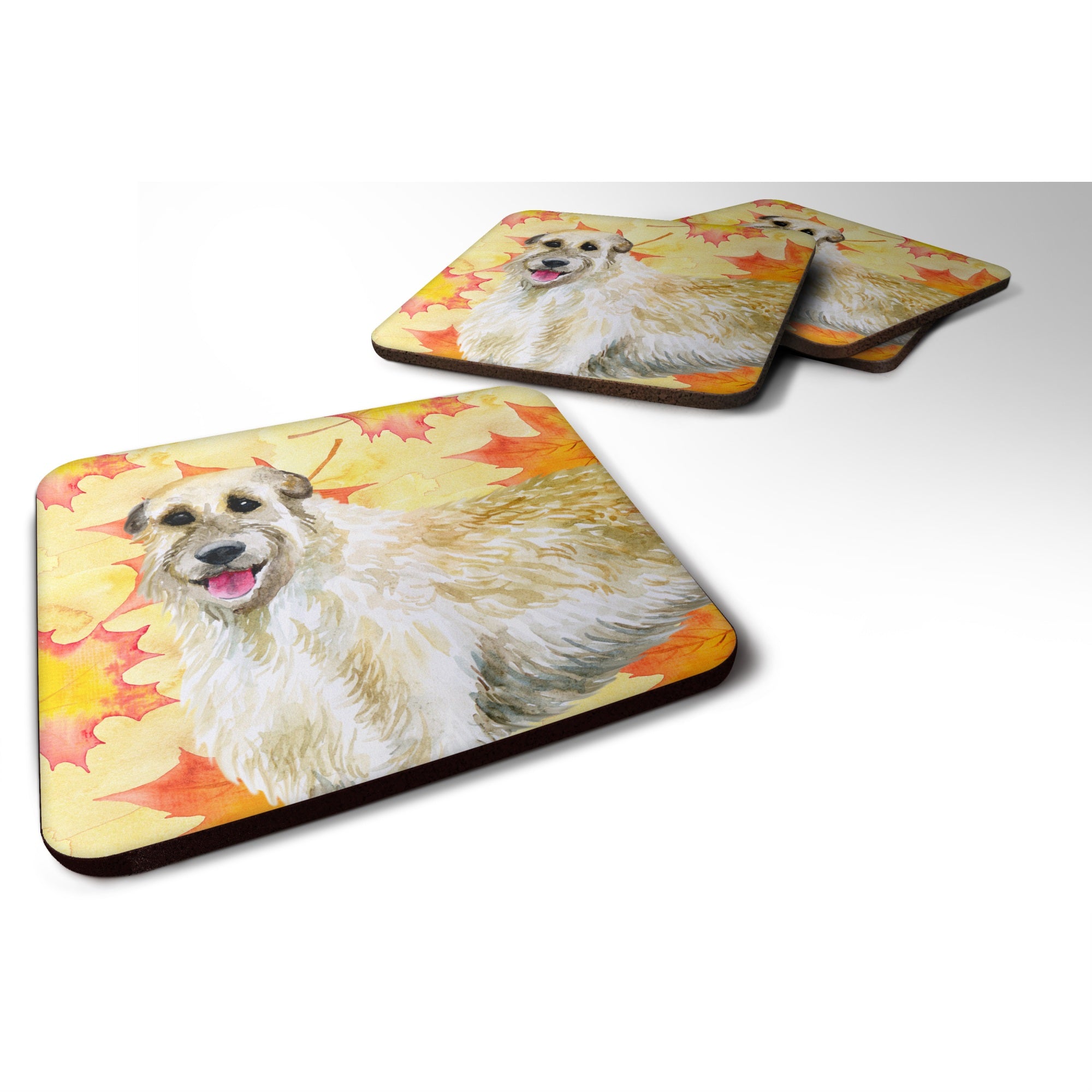 'Caroline'S Treasures Irish Wolfhound Fall Decorative Coasters, Multicolor''