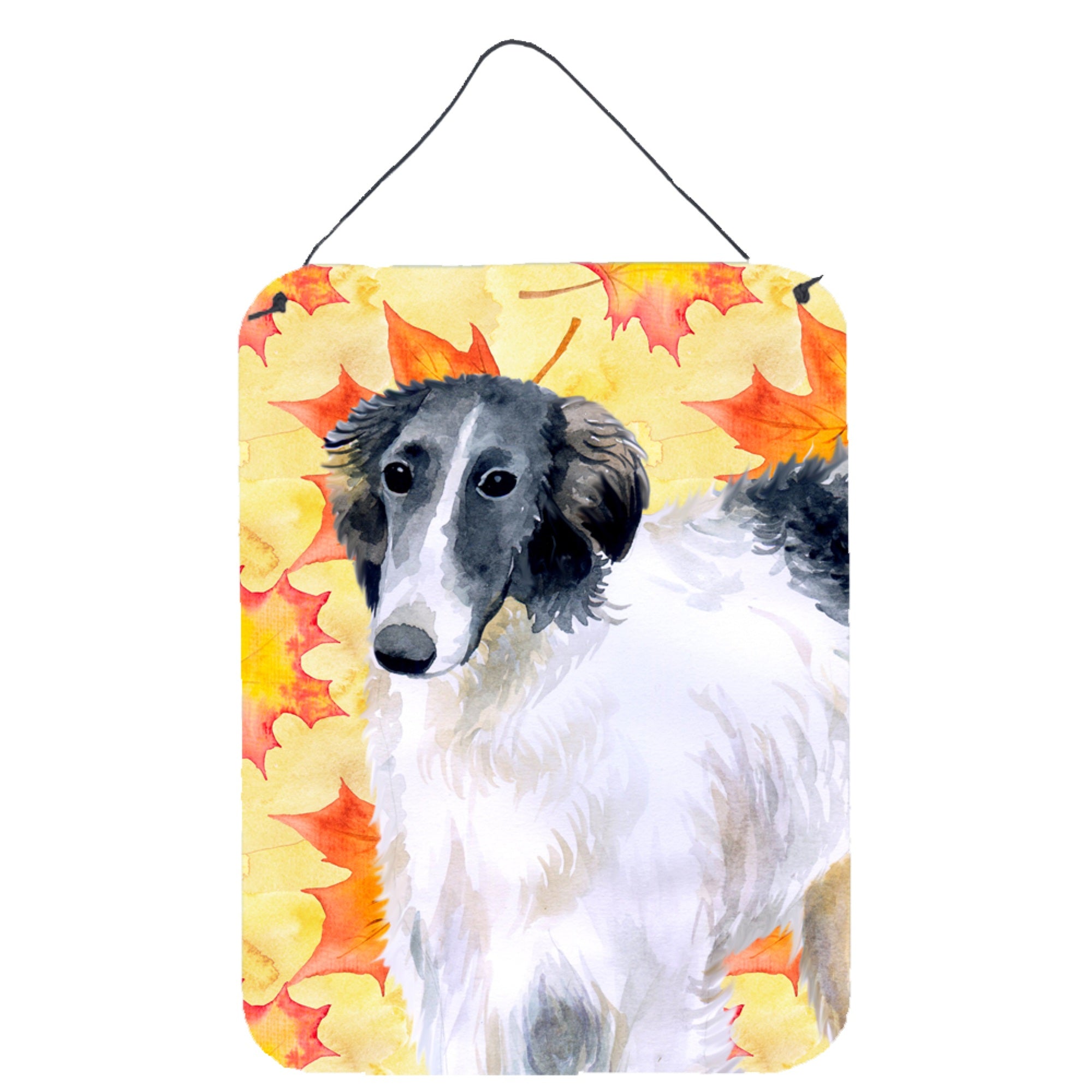 'Caroline'S Treasures Borzoi Fall Metal Print, 16'''' X 12'''', Multicolor''