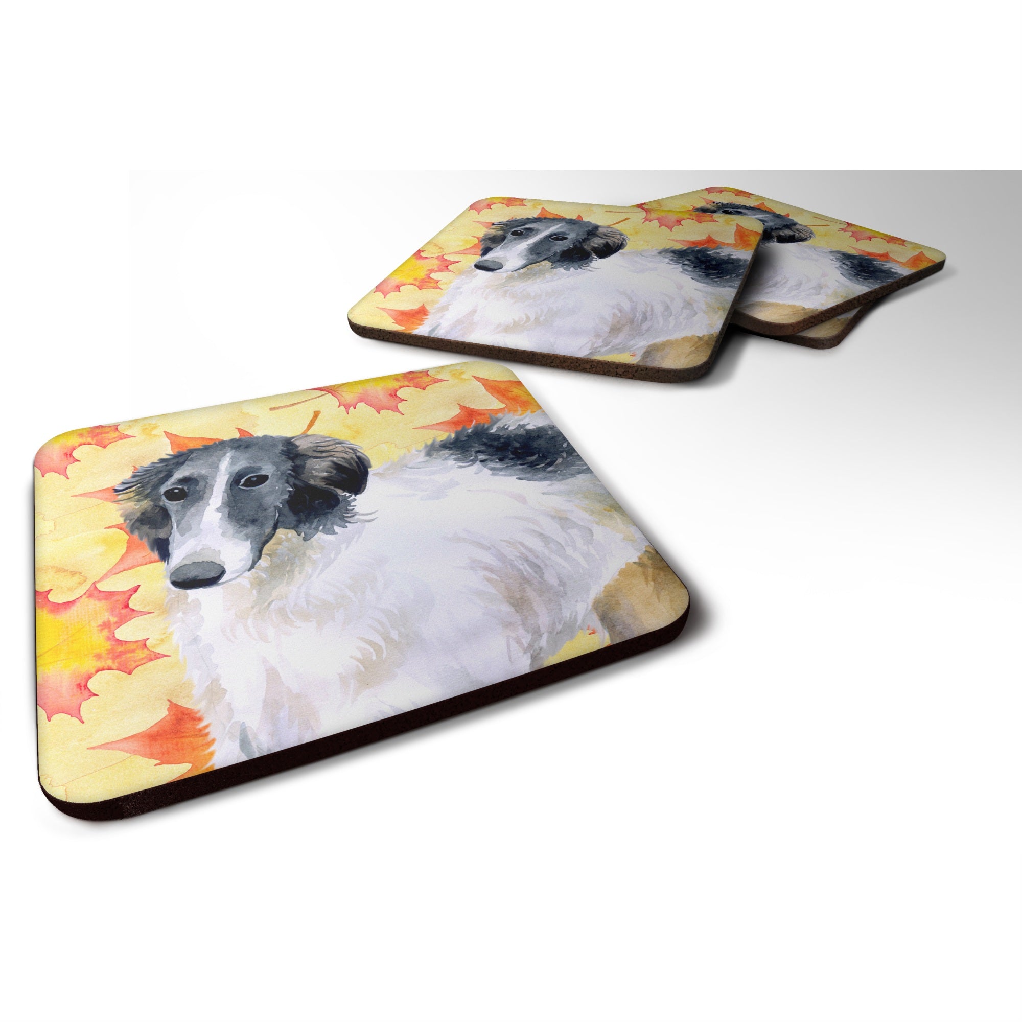 'Caroline'S Treasures Borzoi Fall Decorative Coasters, Multicolor''