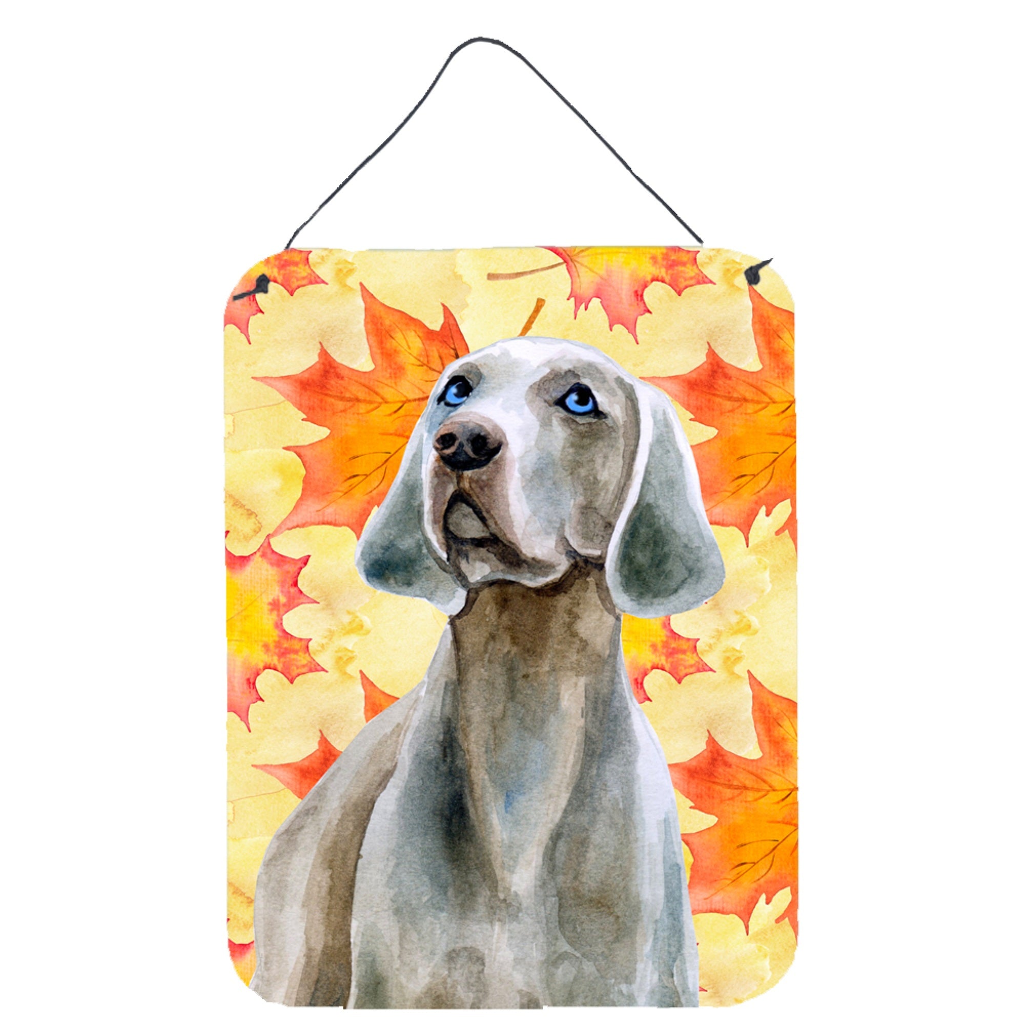'Caroline'S Treasures Weimaraner Fall Metal Print, 16'''' X 12'''', Multicolor''