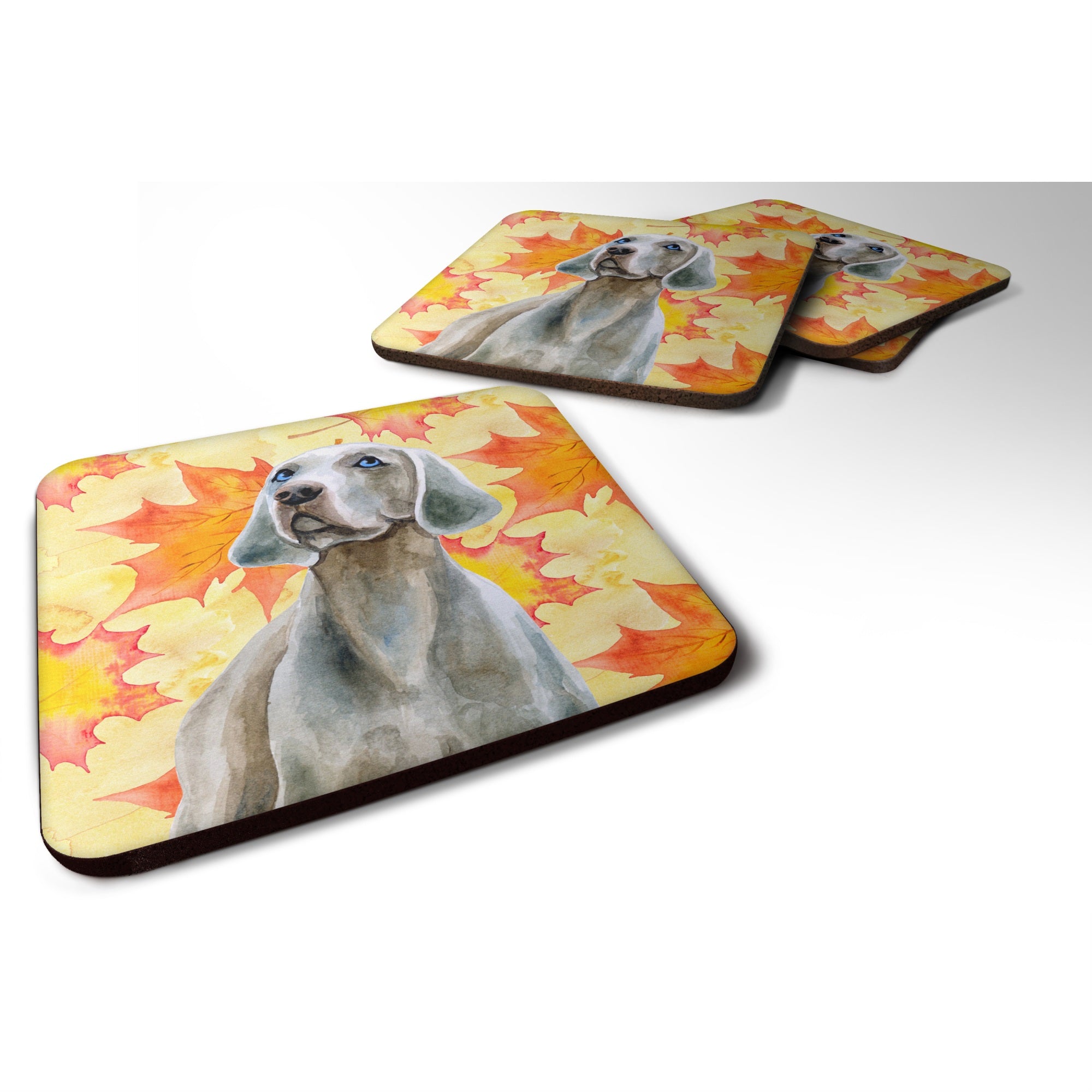 'Caroline'S Treasures Weimaraner Fall Decorative Coasters, Multicolor''