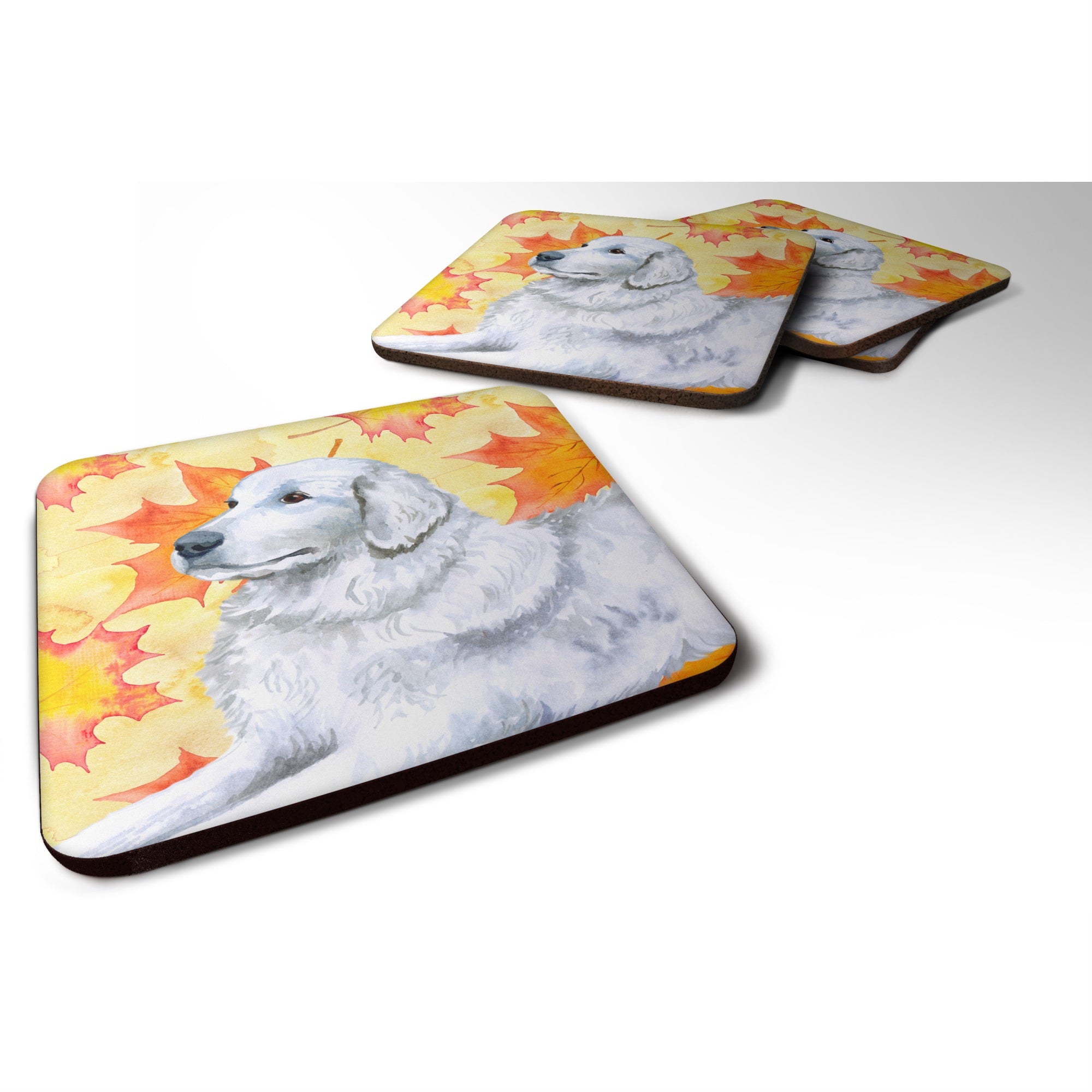 'Caroline'S Treasures Maremma Sheepdog Fall Decorative Coasters, Multicolor''