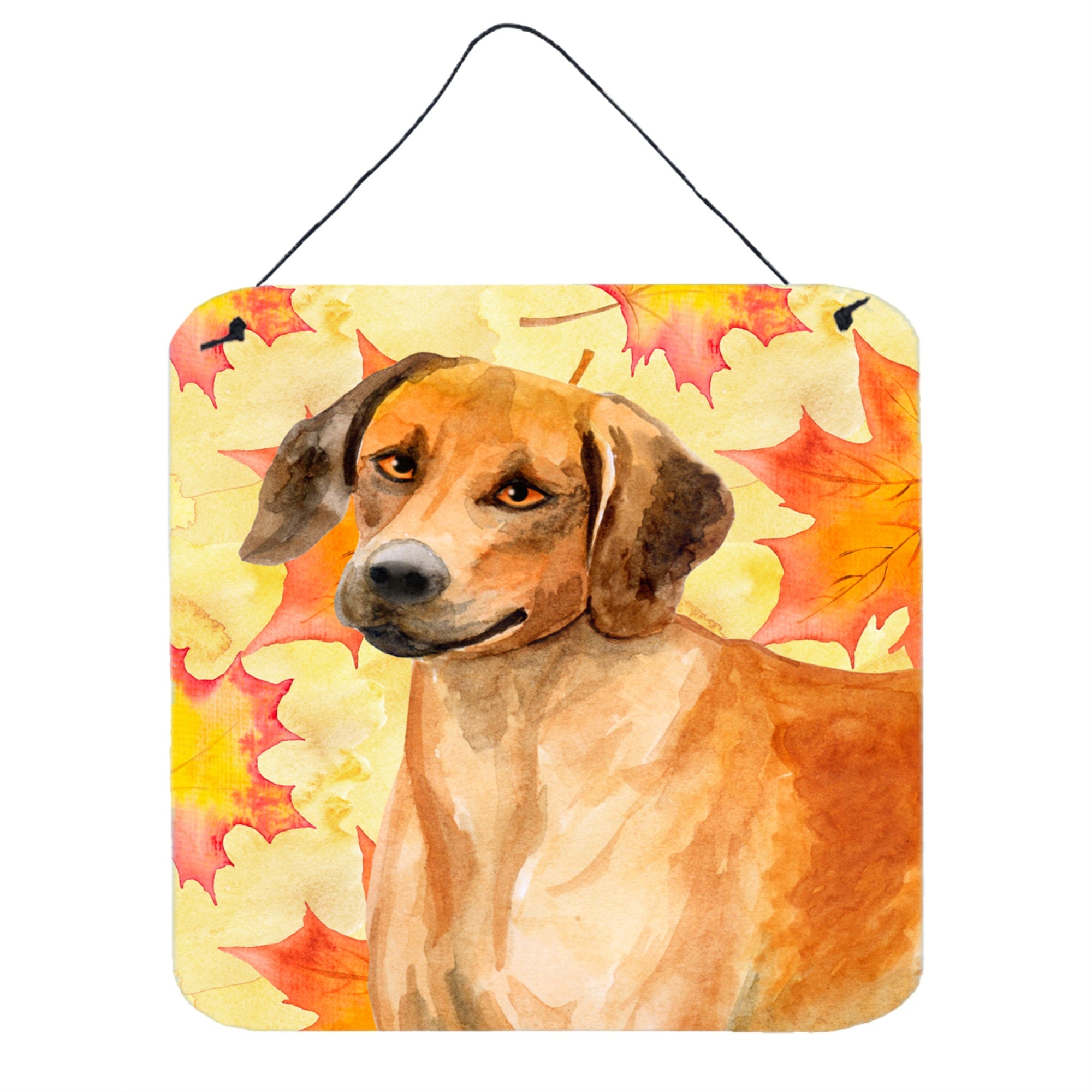 'Caroline'S Treasures Rhodesian Ridgeback Metal Print, 6H X 6W, Fall Leaves''