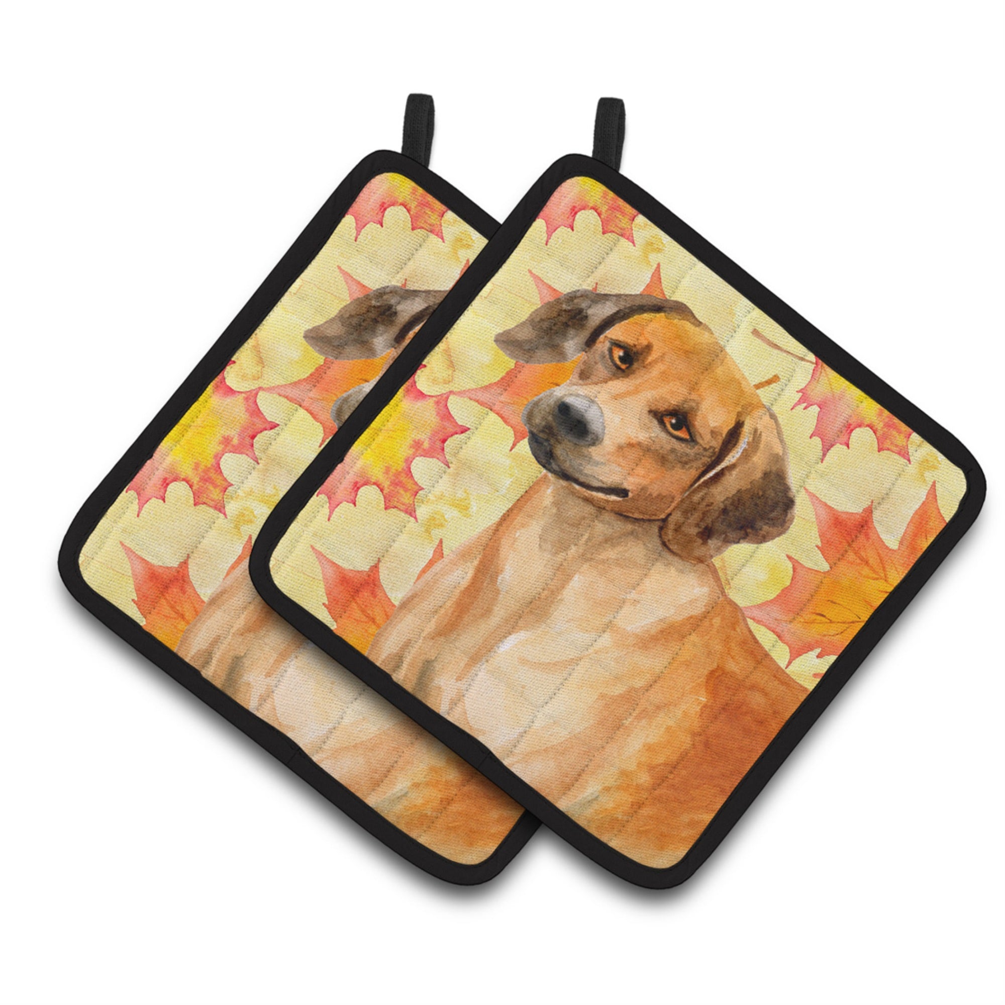'Caroline'S Treasures Rhodesian Ridgeback Decorated Pot Holder, 7.5H X 7.5W, Fall Leaves''
