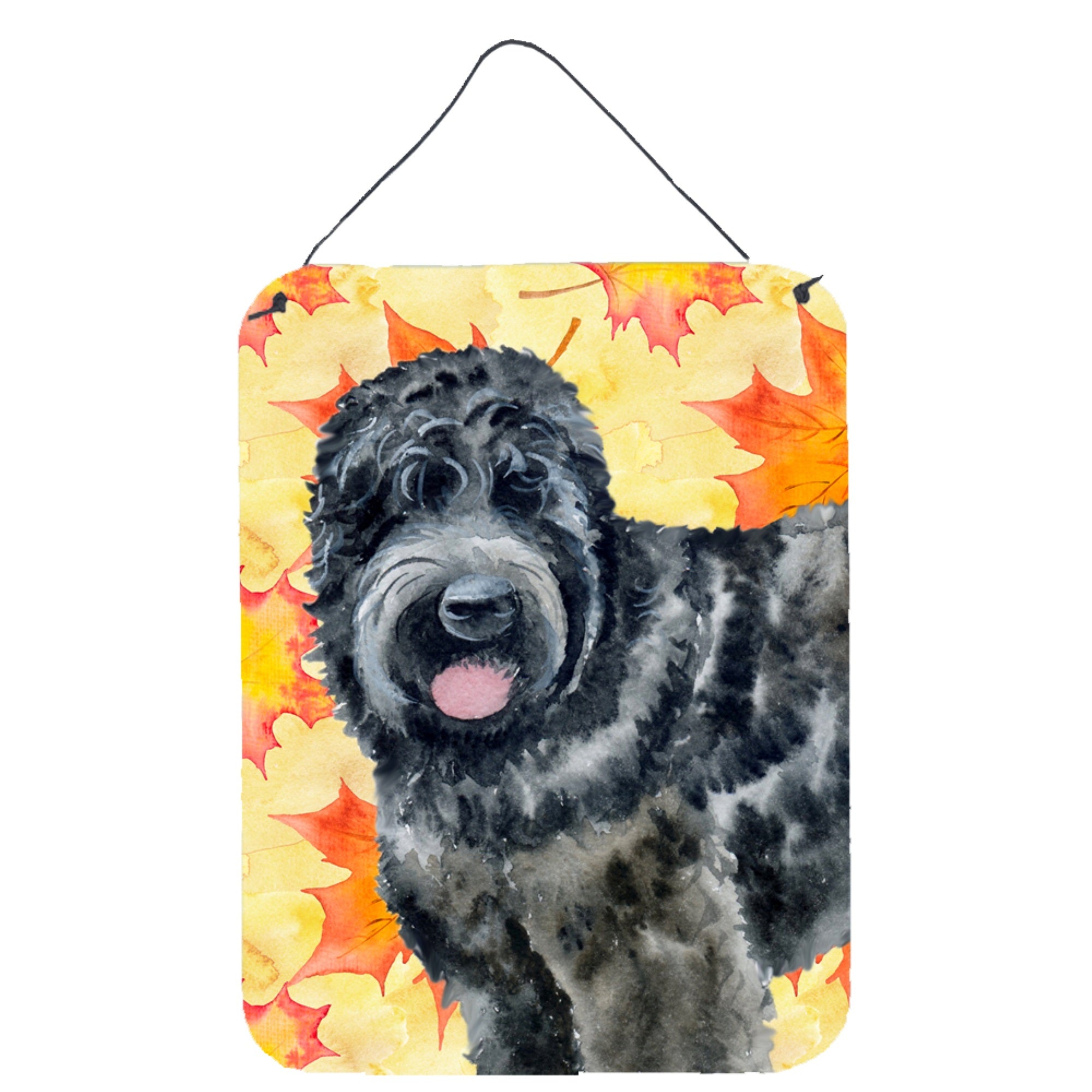 'Caroline'S Treasures Black Russian Terrier Fall Metal Print, 16'''' X 12'''', Multicolor''