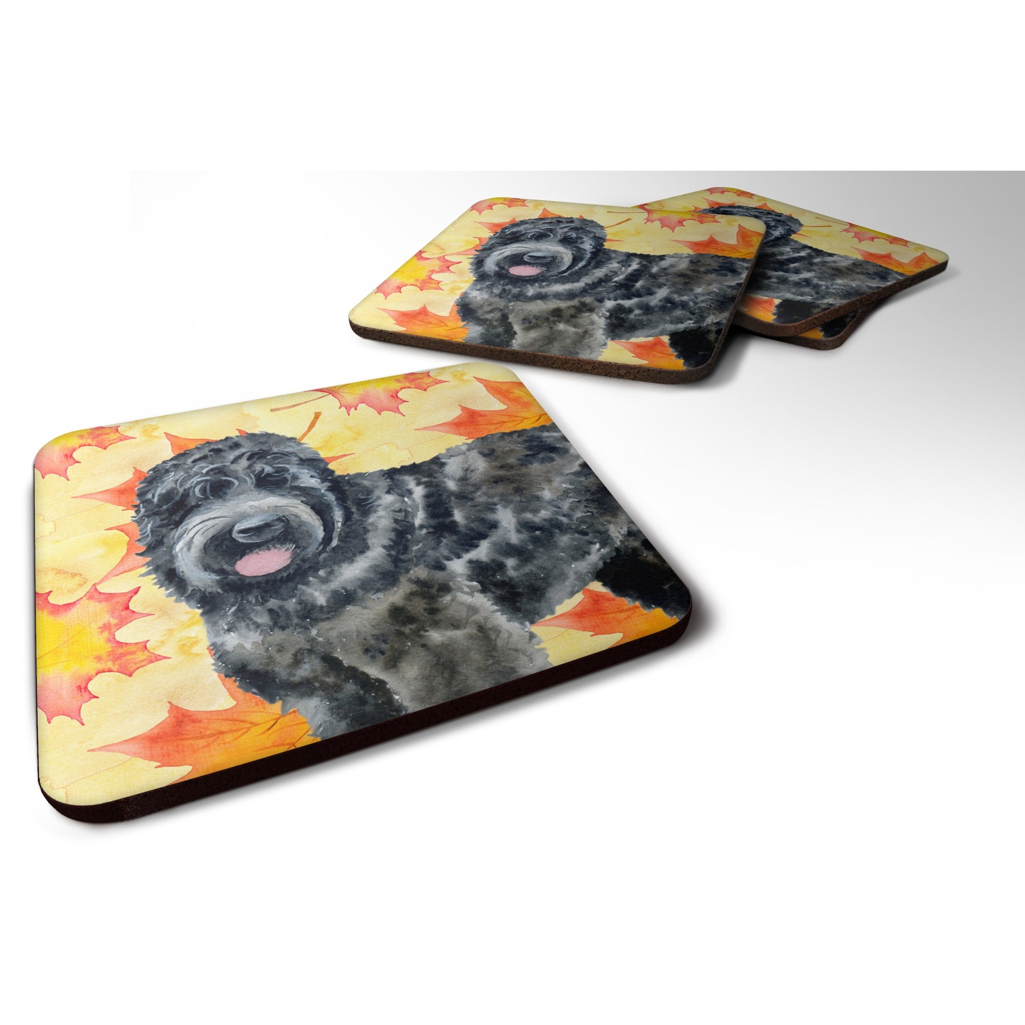 'Caroline'S Treasures Black Russian Terrier Fall Decorative Coasters, Multicolor''