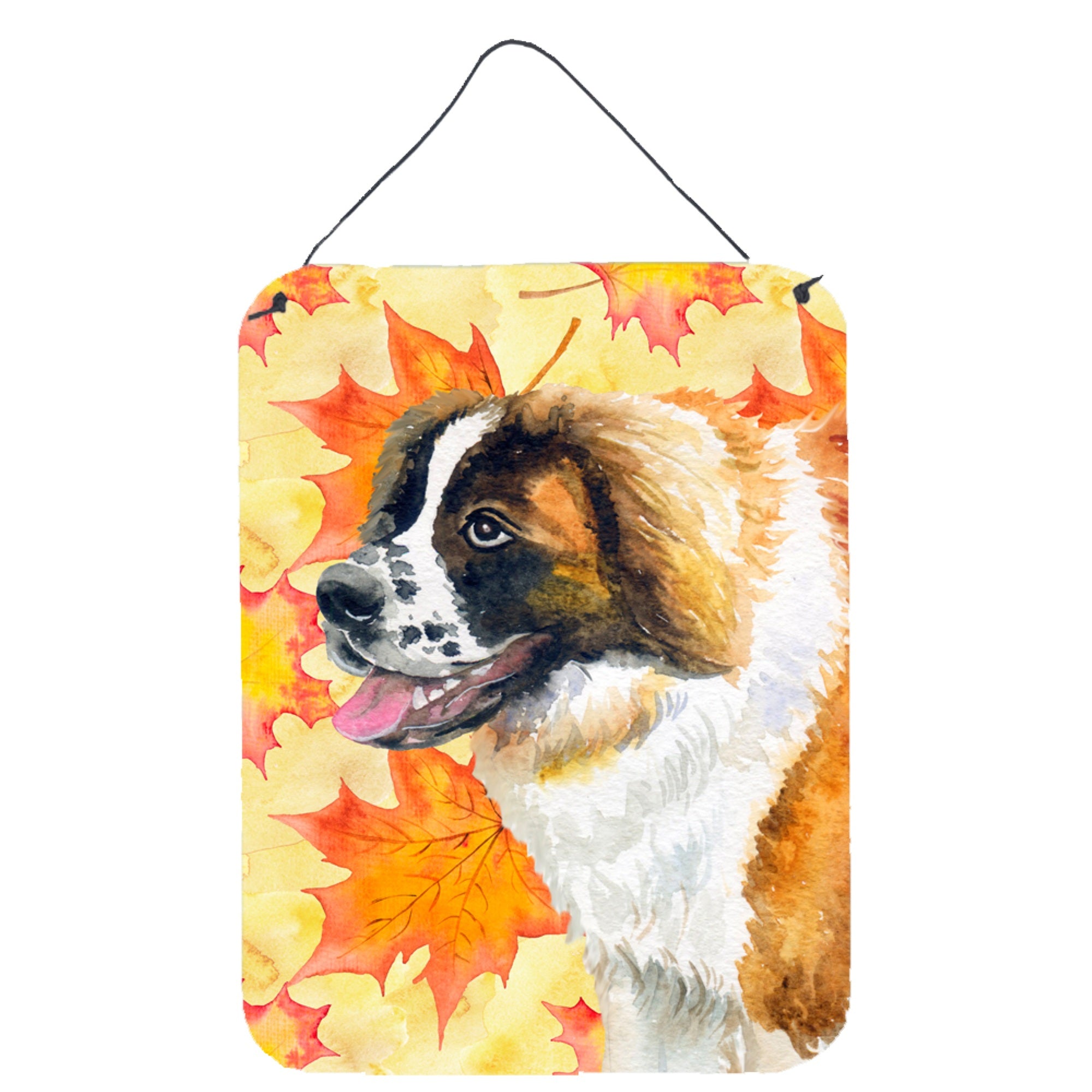 'Caroline'S Treasures Saint Bernard Fall Metal Print, 16'''' X 12'''', Multicolor''