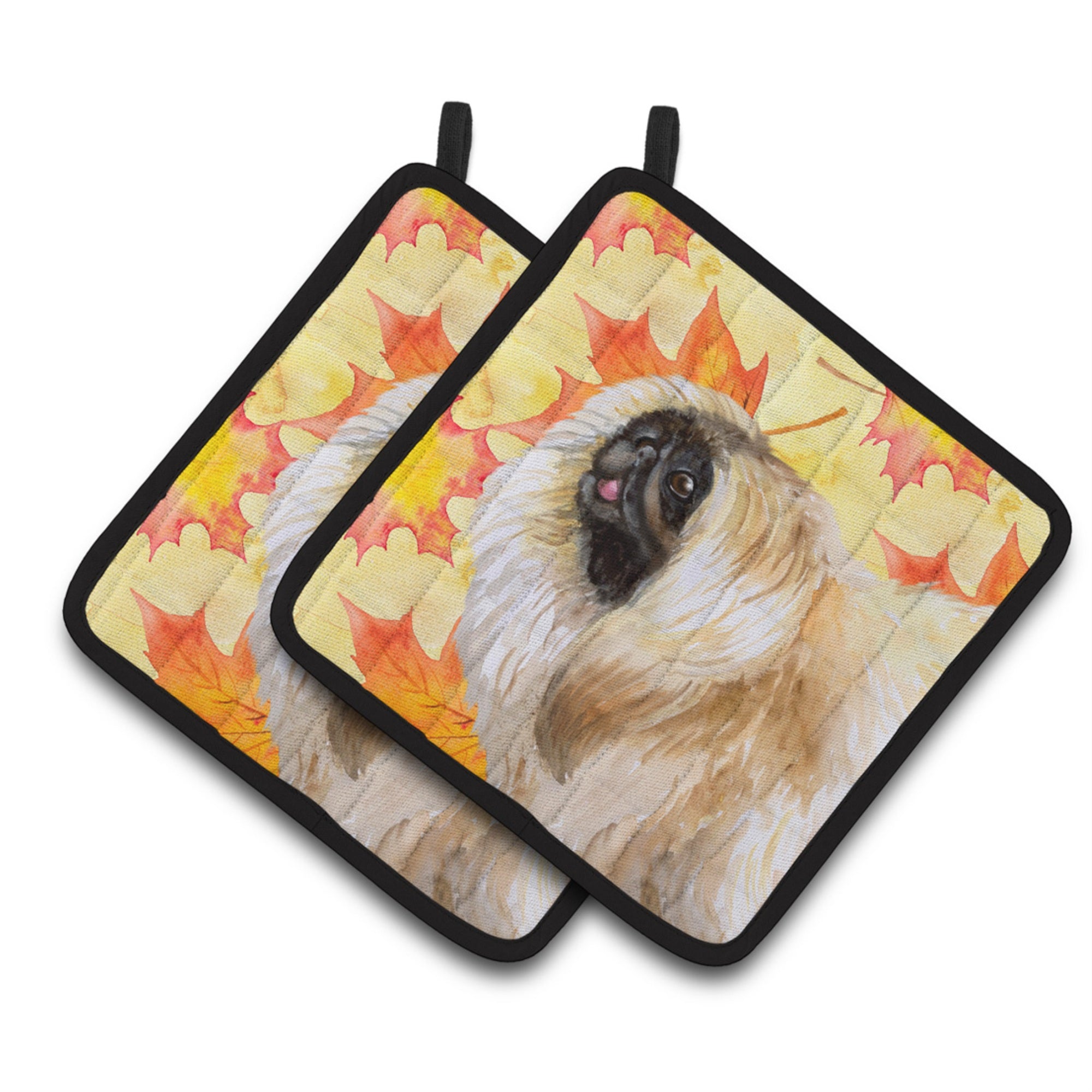 'Caroline'S Treasures Pekingese Decorated Pot Holder, 7.5H X 7.5W, Fall Leaves''