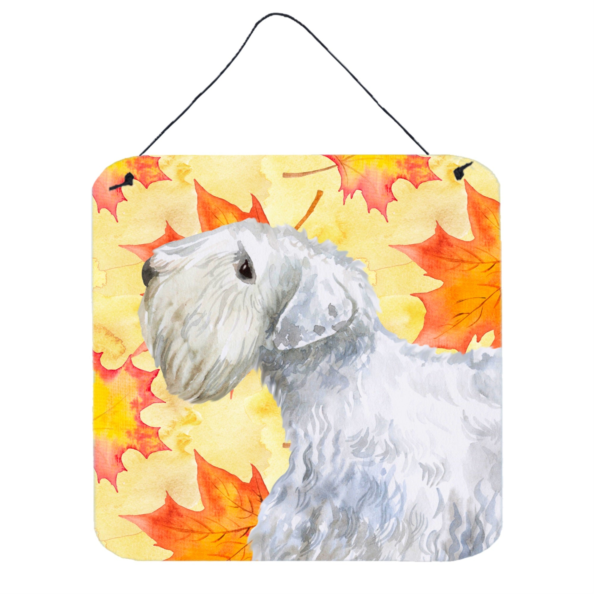 'Caroline'S Treasures Sealyham Terrier Metal Print, 6H X 6W, Fall Leaves''