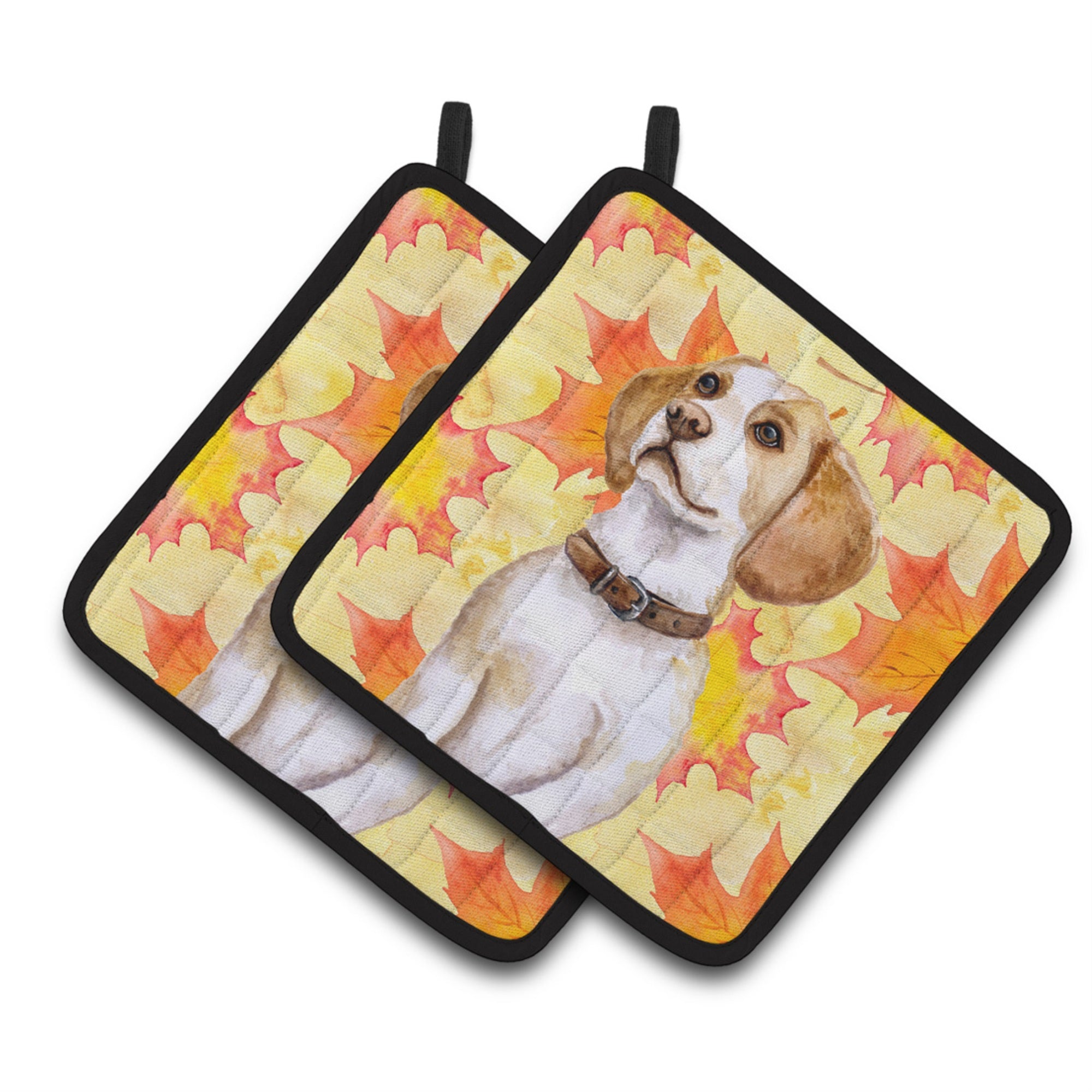 'Caroline'S Treasures Beagle Decorated Pot Holder, 7.5H X 7.5W, Fall Leaves''