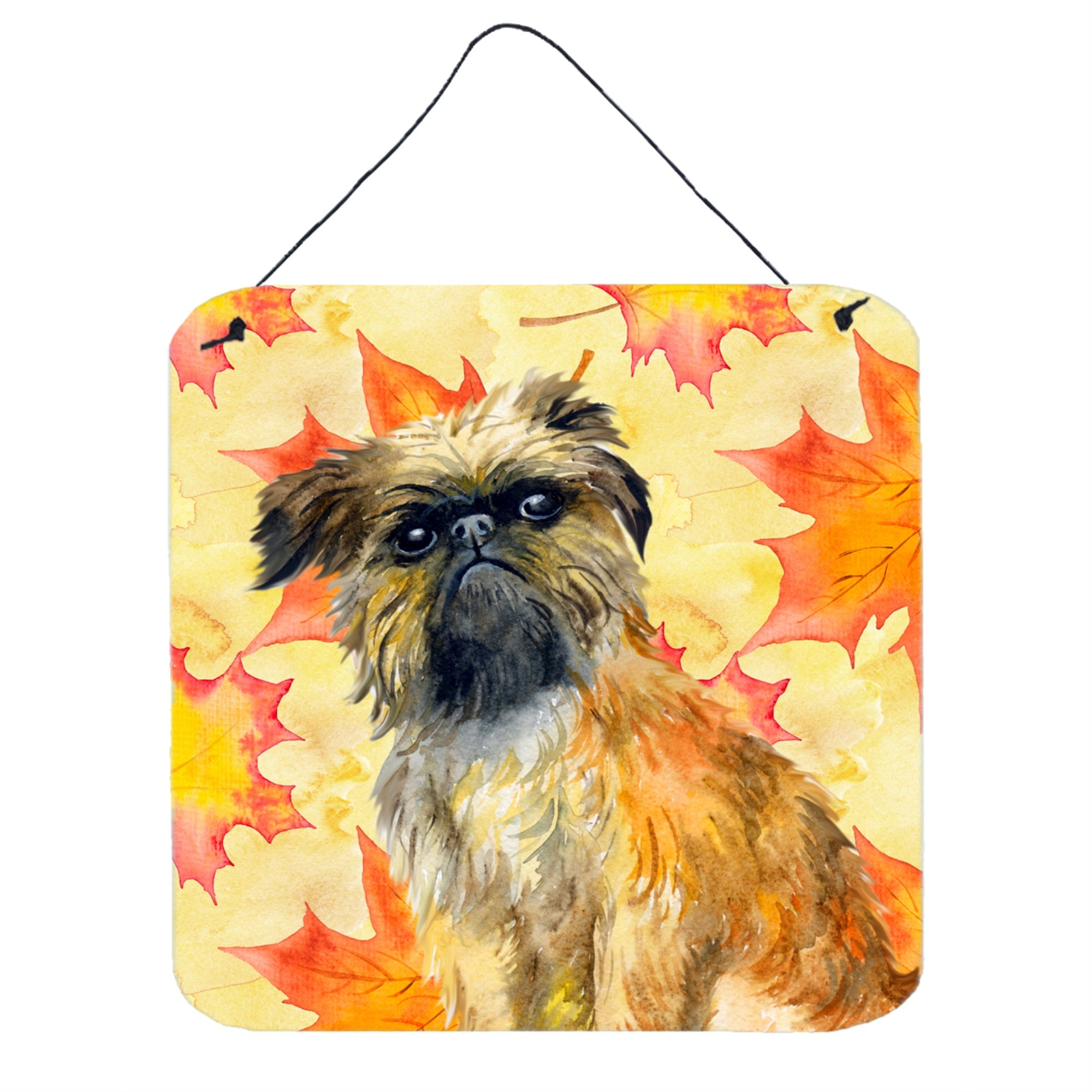 'Caroline'S Treasures Brussels Griffon Metal Print, 6H X 6W, Fall Leaves''