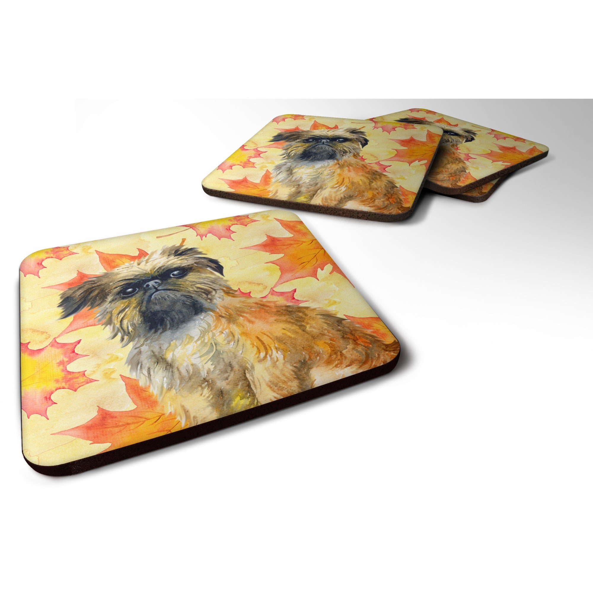 'Caroline'S Treasures Brussels Griffon Fall Decorative Coasters, Multicolor''
