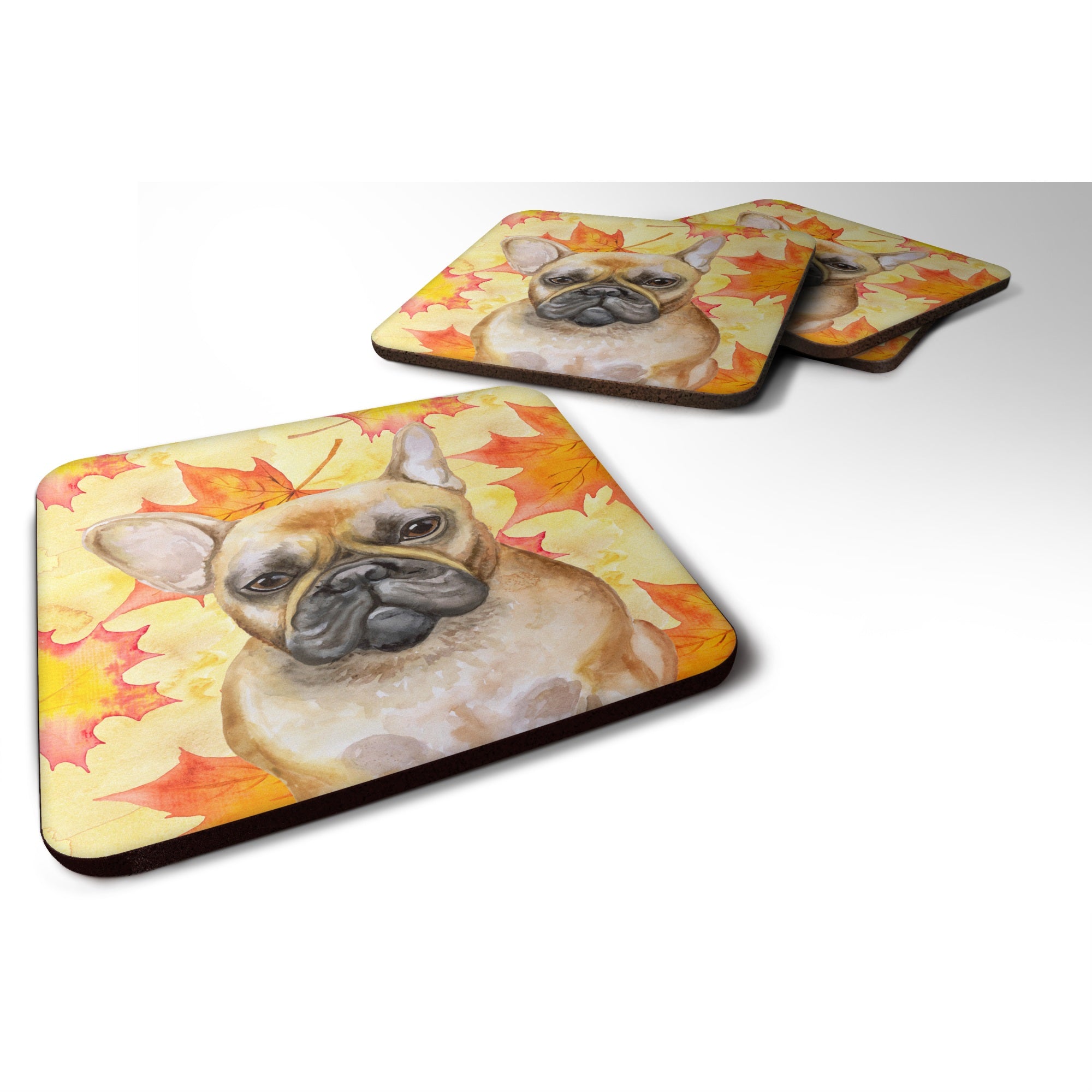 'Caroline'S Treasures French Bulldog Fall Decorative Coasters, Multicolor''