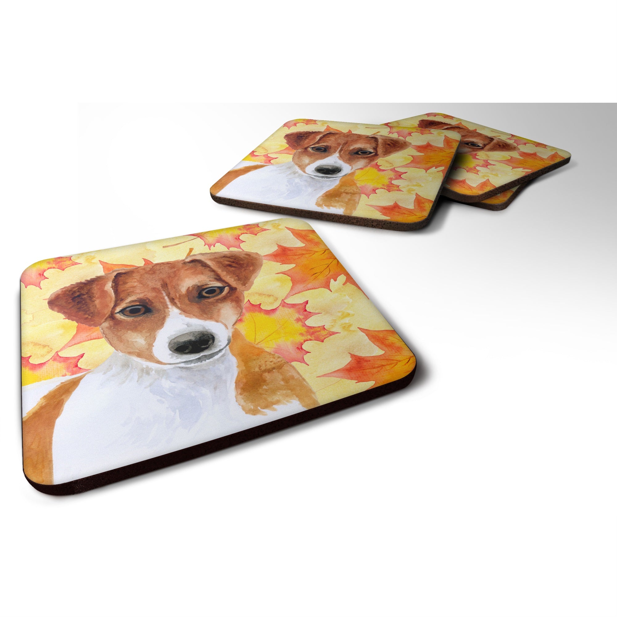 'Caroline'S Treasures Jack Russell Terrier Fall Decorative Coasters, Multicolor''