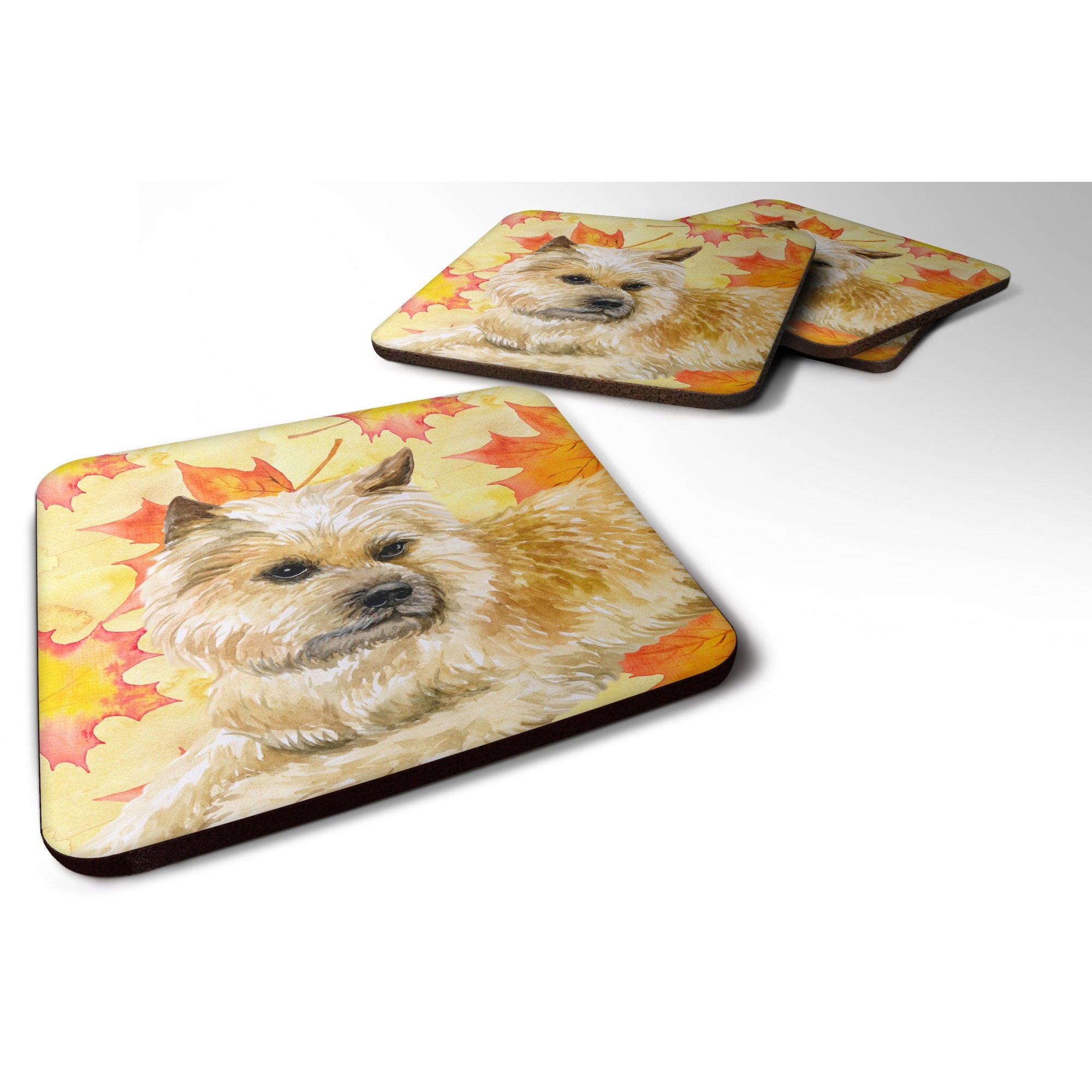 'Caroline'S Treasures Cairn Terrier Fall Decorative Coasters, Multicolor''