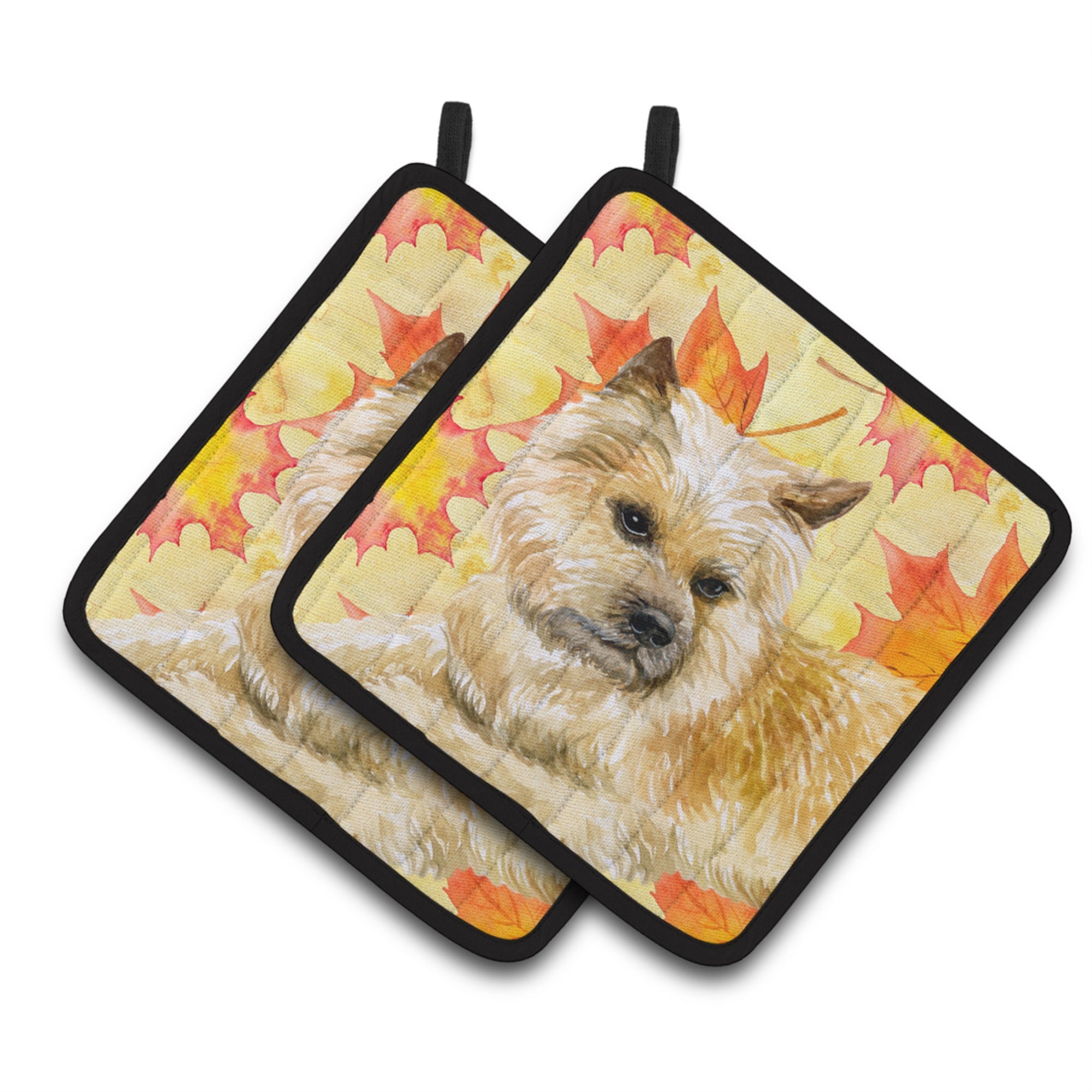 'Caroline'S Treasures Cairn Terrier Decorated Pot Holder, 7.5H X 7.5W, Fall Leaves''