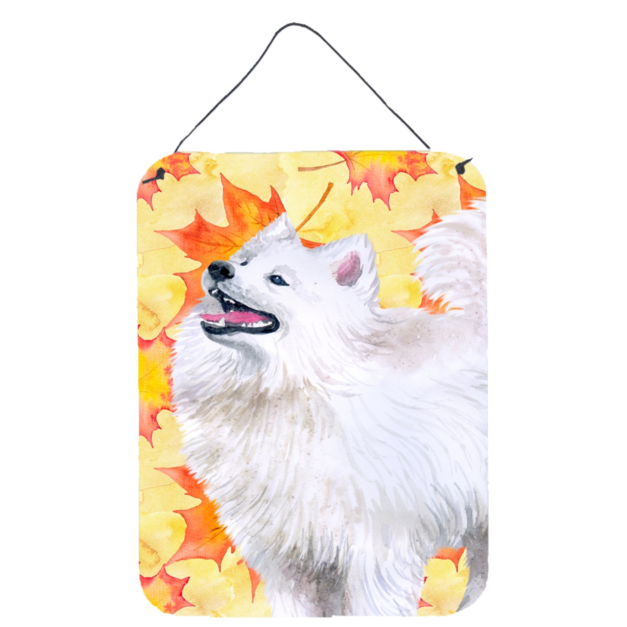 'Caroline'S Treasures Samoyed Fall Metal Print, 16'''' X 12'''', Multicolor''