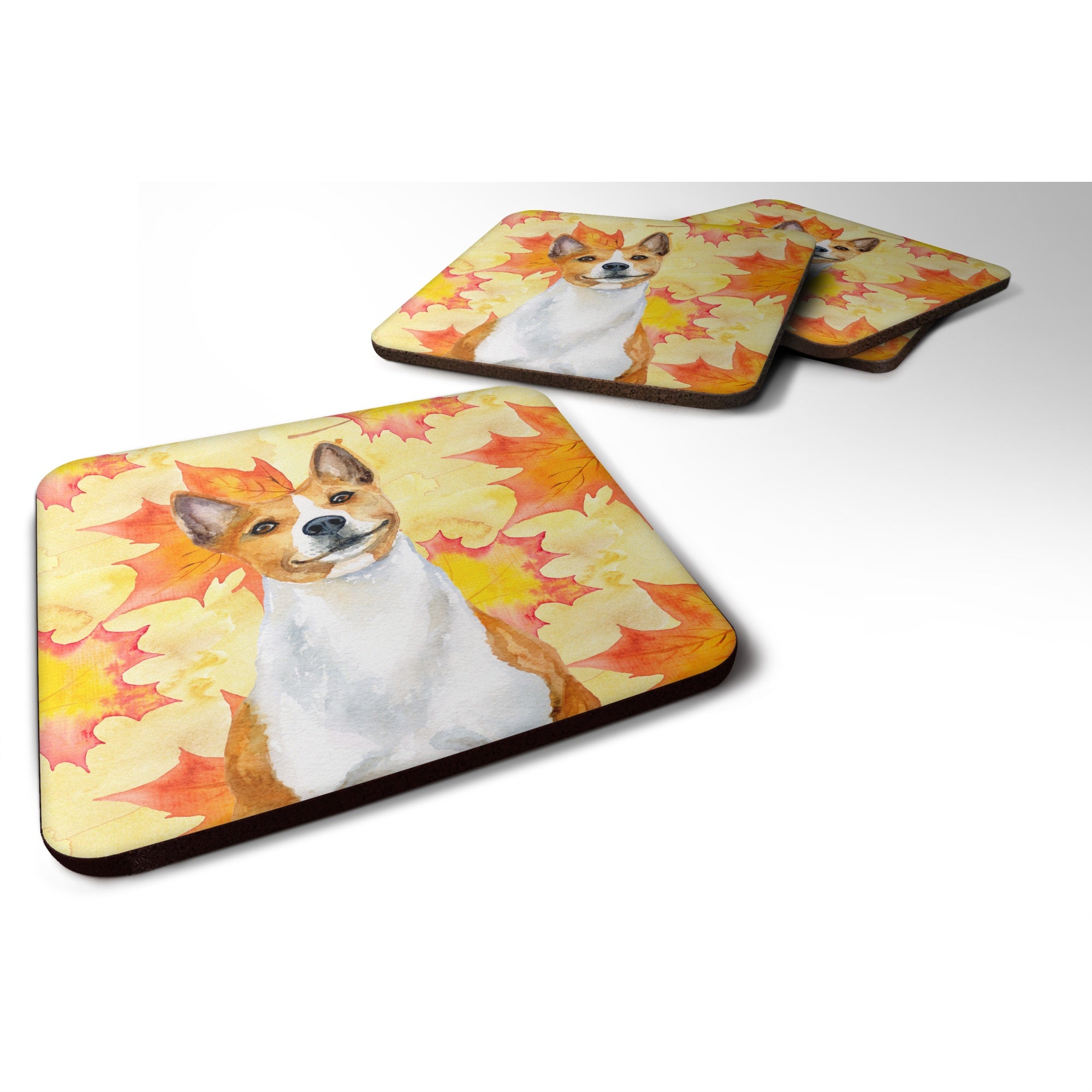 'Caroline'S Treasures Basenji Fall Decorative Coasters, Multicolor''