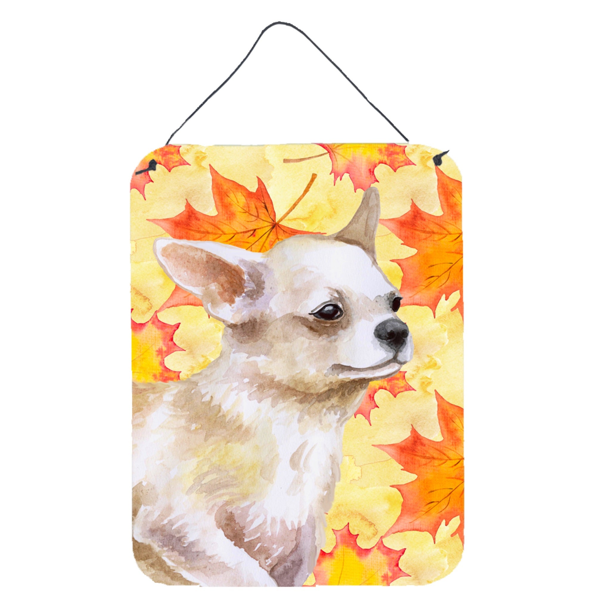 'Caroline'S Treasures Chihuahua Leg Up Fall Metal Print, 16'''' X 12'''', Multicolor''