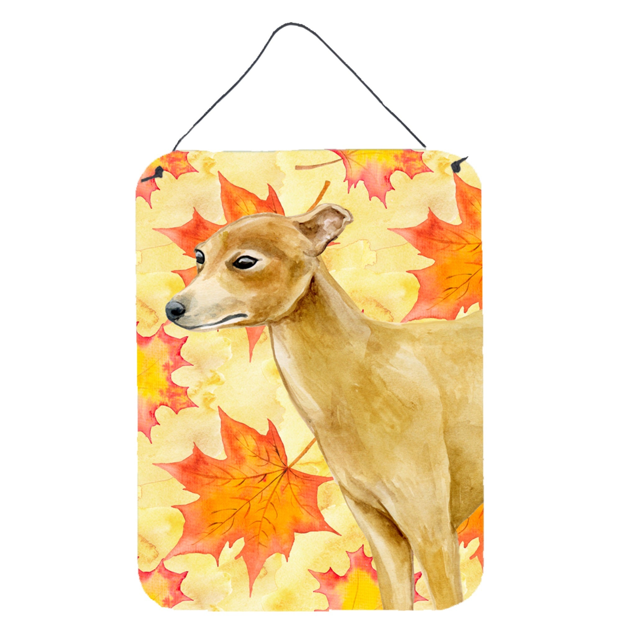 'Caroline'S Treasures Italian Greyhound Fall Metal Print, 16'''' X 12'''', Multicolor''