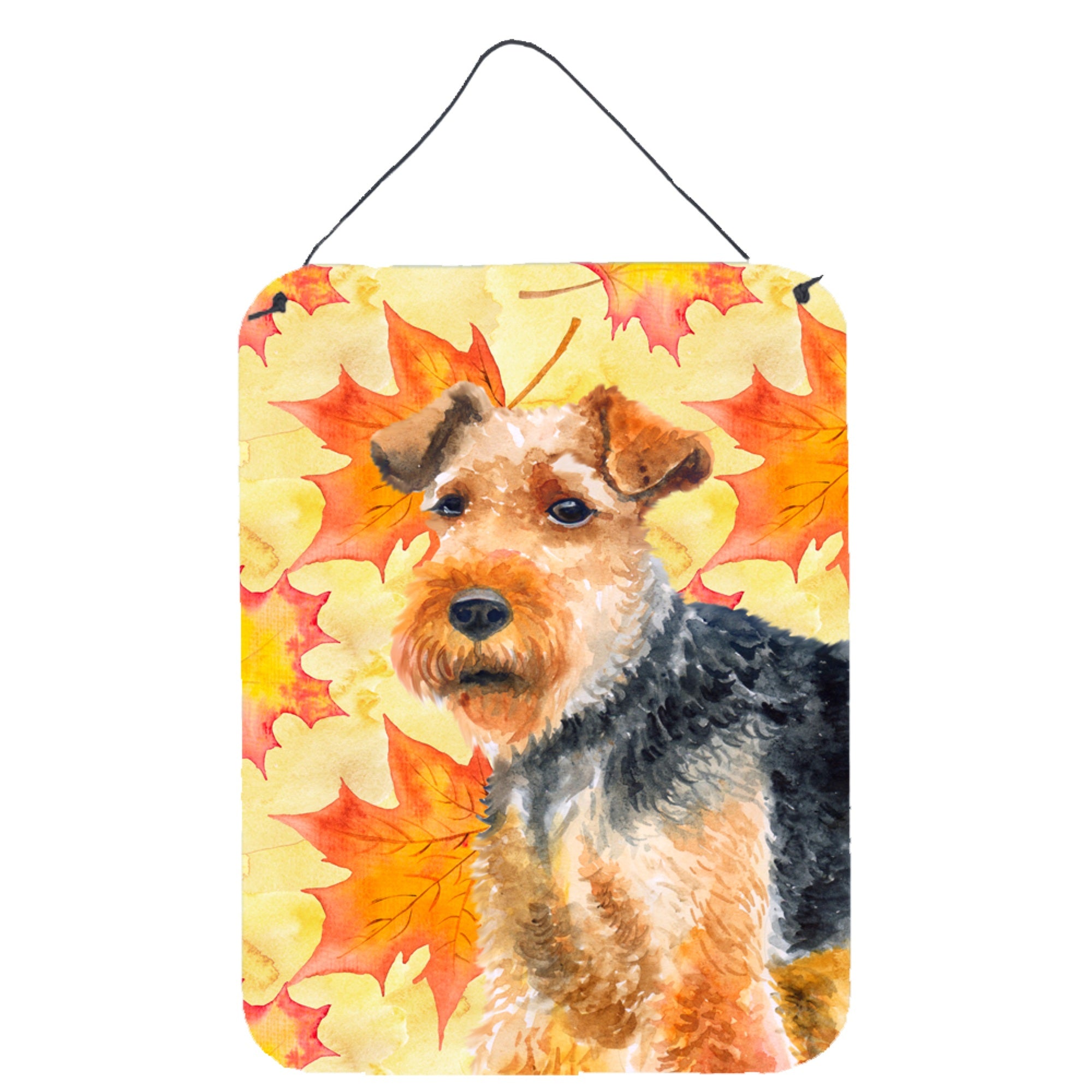 'Caroline'S Treasures Welsh Terrier Fall Metal Print, 16'''' X 12'''', Multicolor''