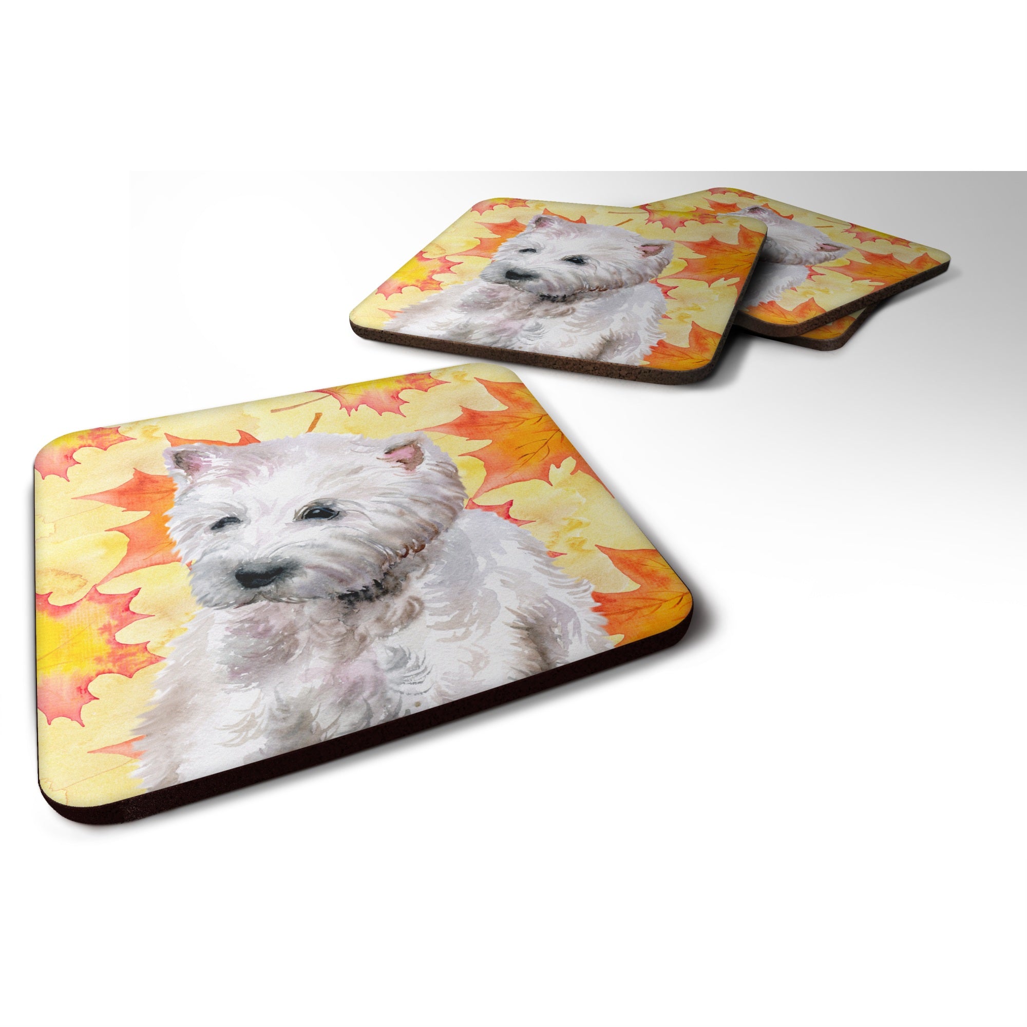 'Caroline'S Treasures Westie Fall Decorative Coasters, Multicolor''