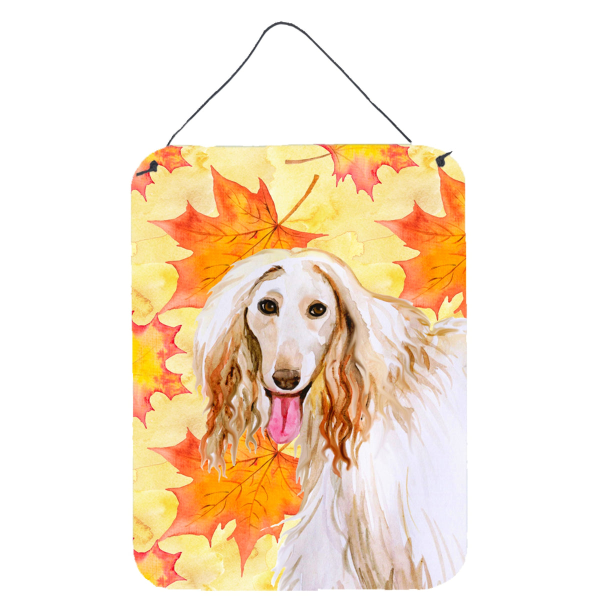 'Caroline'S Treasures Afghan Hound Fall Metal Print, 16'''' X 12'''', Multicolor''