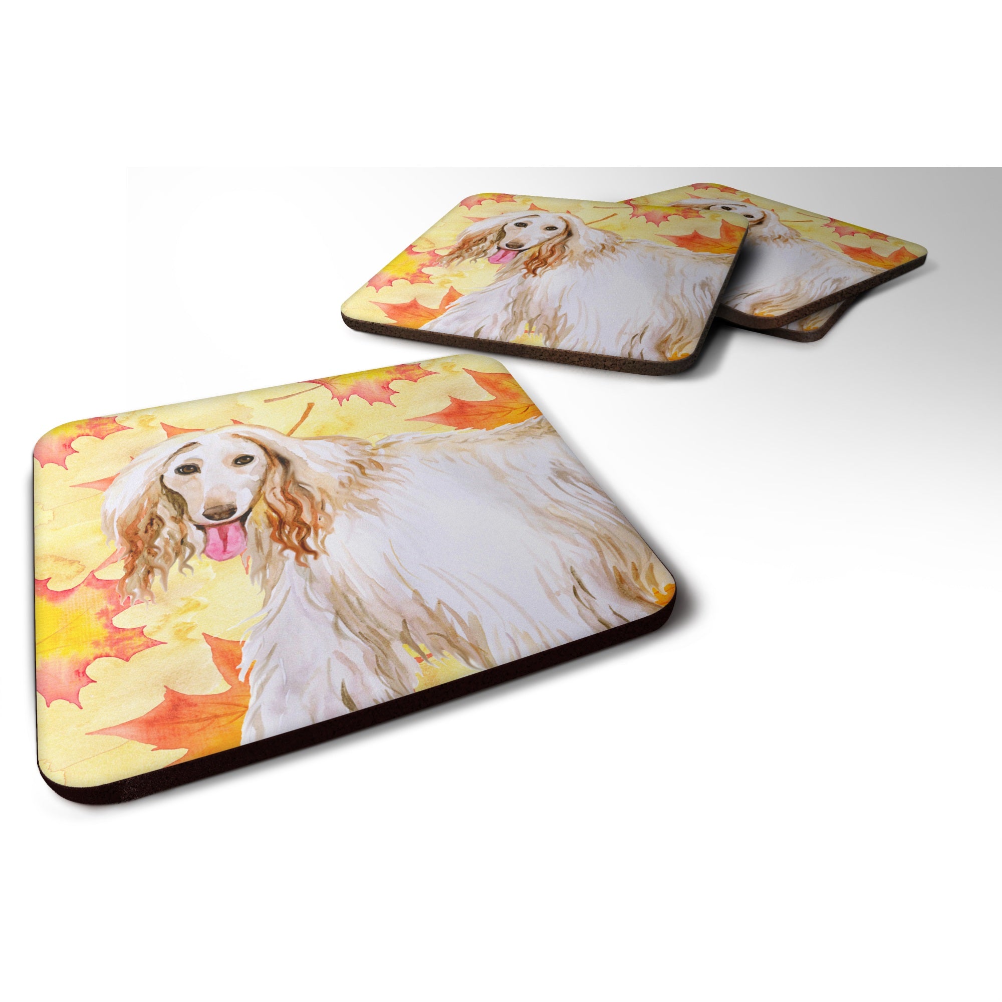 'Caroline'S Treasures Afghan Hound Fall Decorative Coasters, Multicolor''
