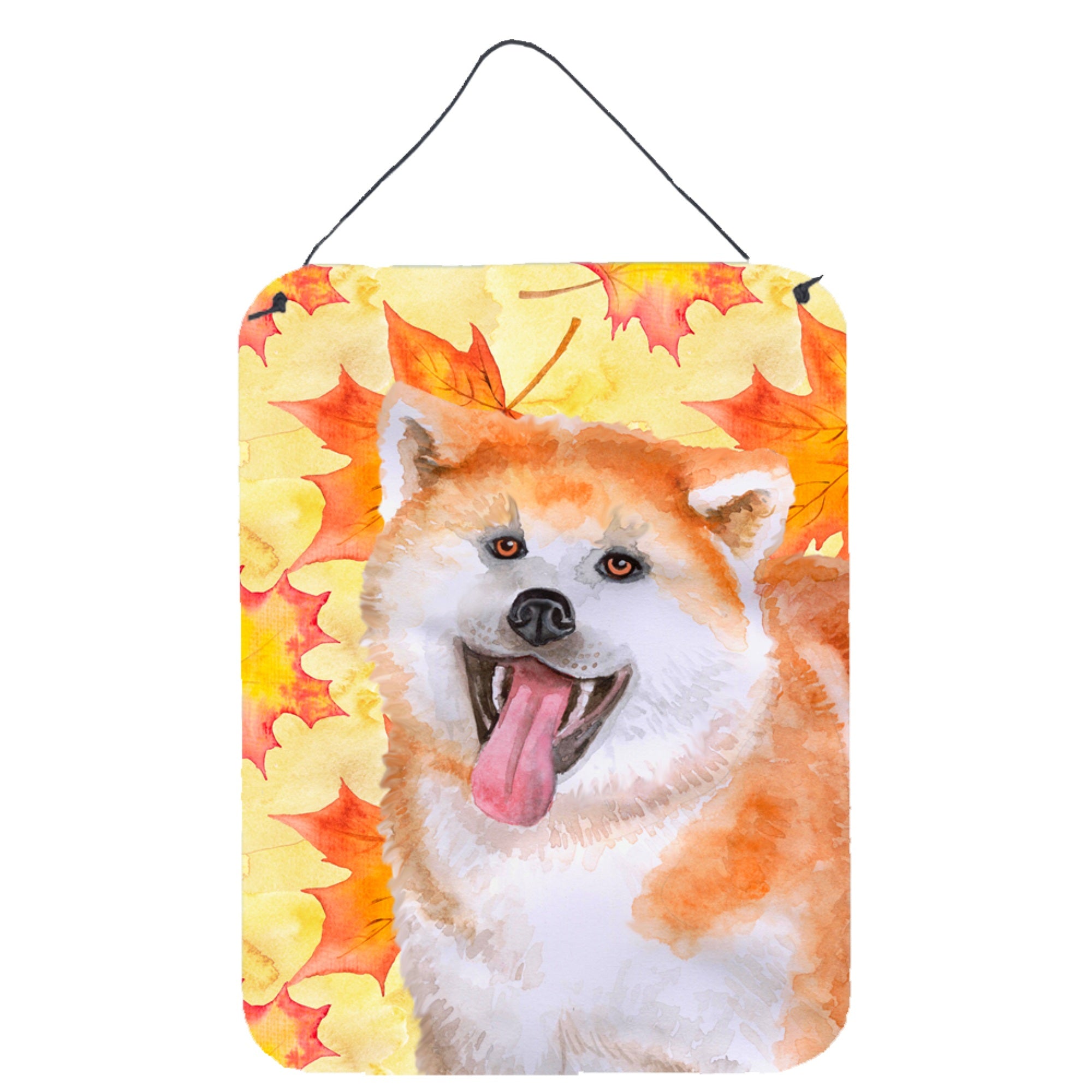 'Caroline'S Treasures Akita Fall Metal Print, 16'''' X 12'''', Multicolor''