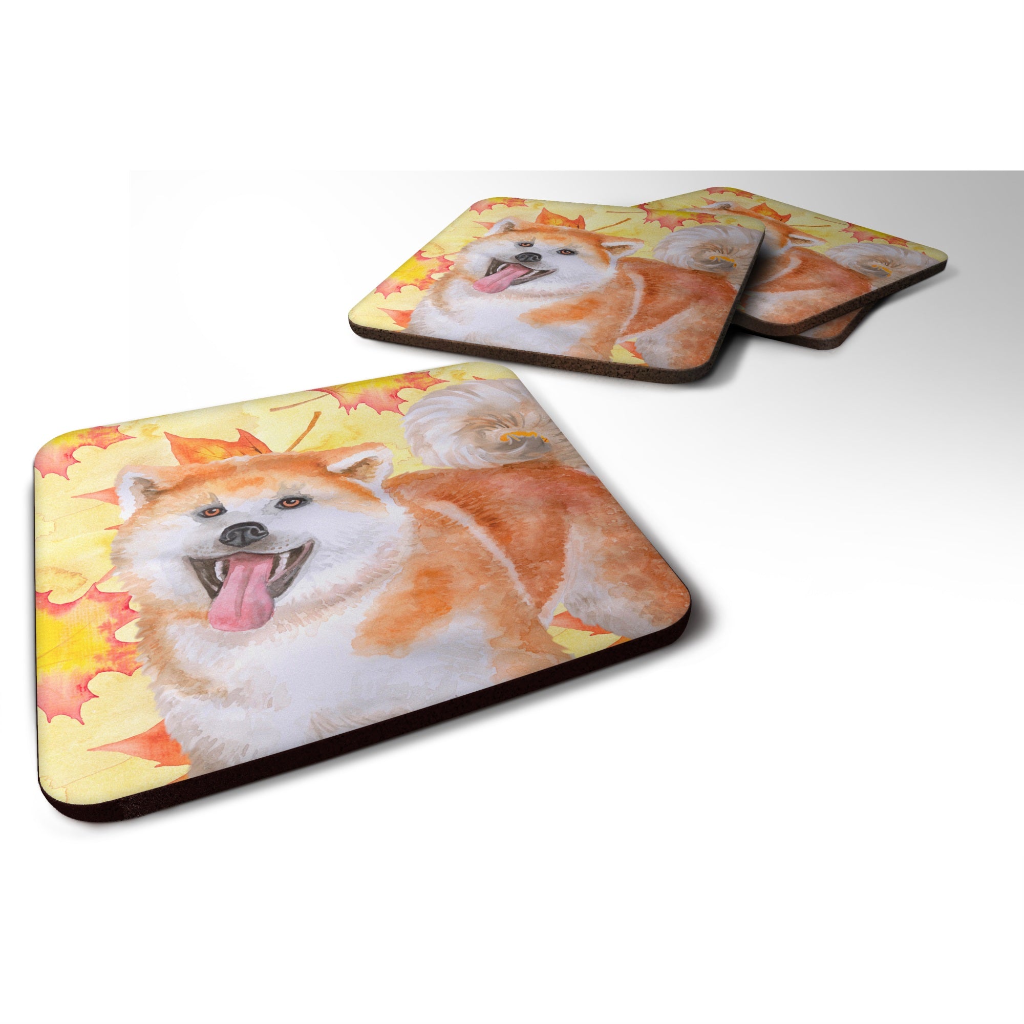 'Caroline'S Treasures Akita Fall Decorative Coasters, Multicolor''