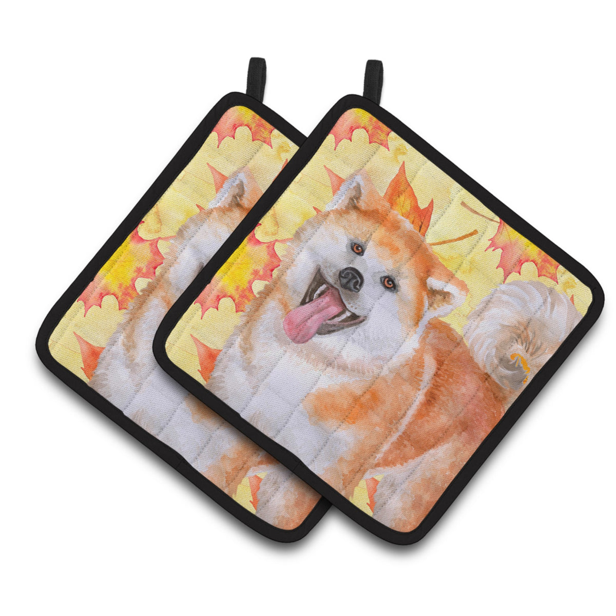 'Caroline'S Treasures Akita Decorated Pot Holder, 7.5H X 7.5W, Fall Leaves''