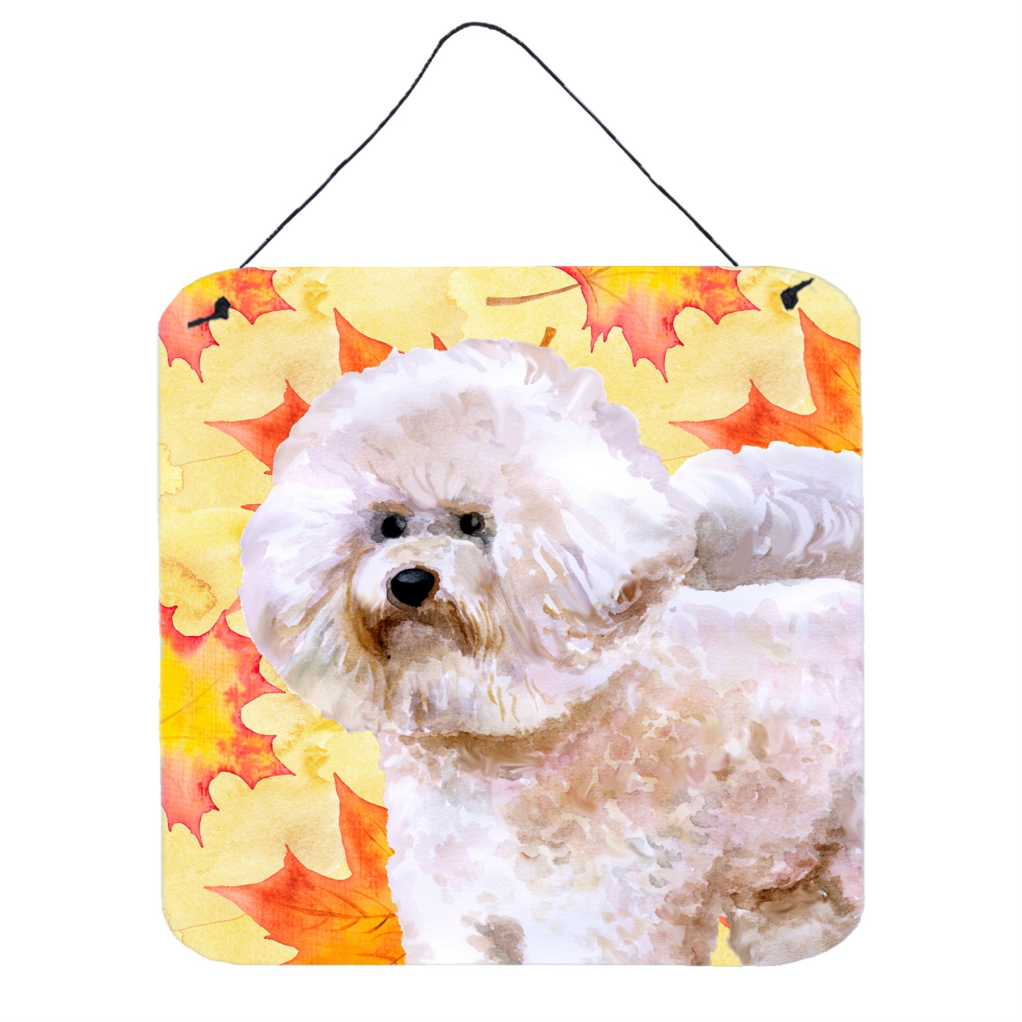 'Caroline'S Treasures Bichon Frise #2 Metal Print, 6H X 6W, Fall Leaves''