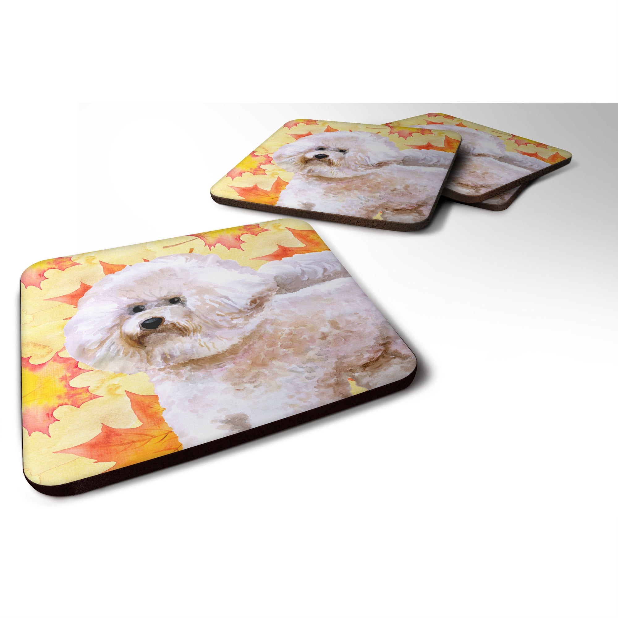 'Caroline'S Treasures Bichon Frise #2 Fall Decorative Coasters, Multicolor''