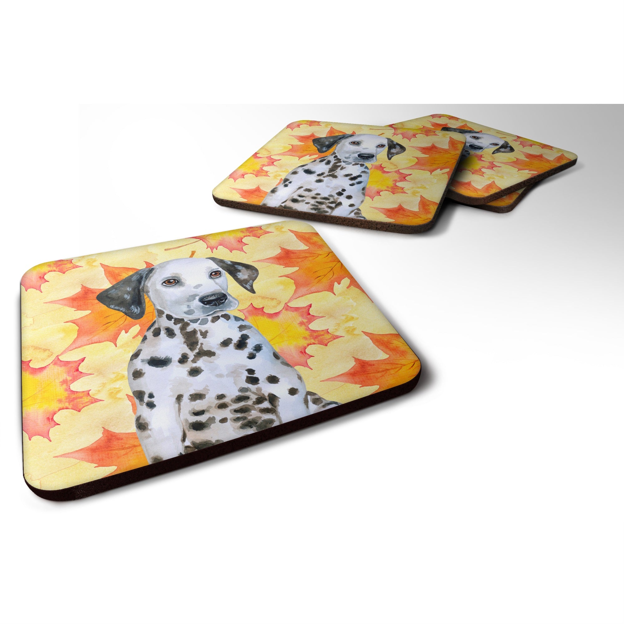'Caroline'S Treasures Dalmatian Puppy Fall Decorative Coasters, Multicolor''
