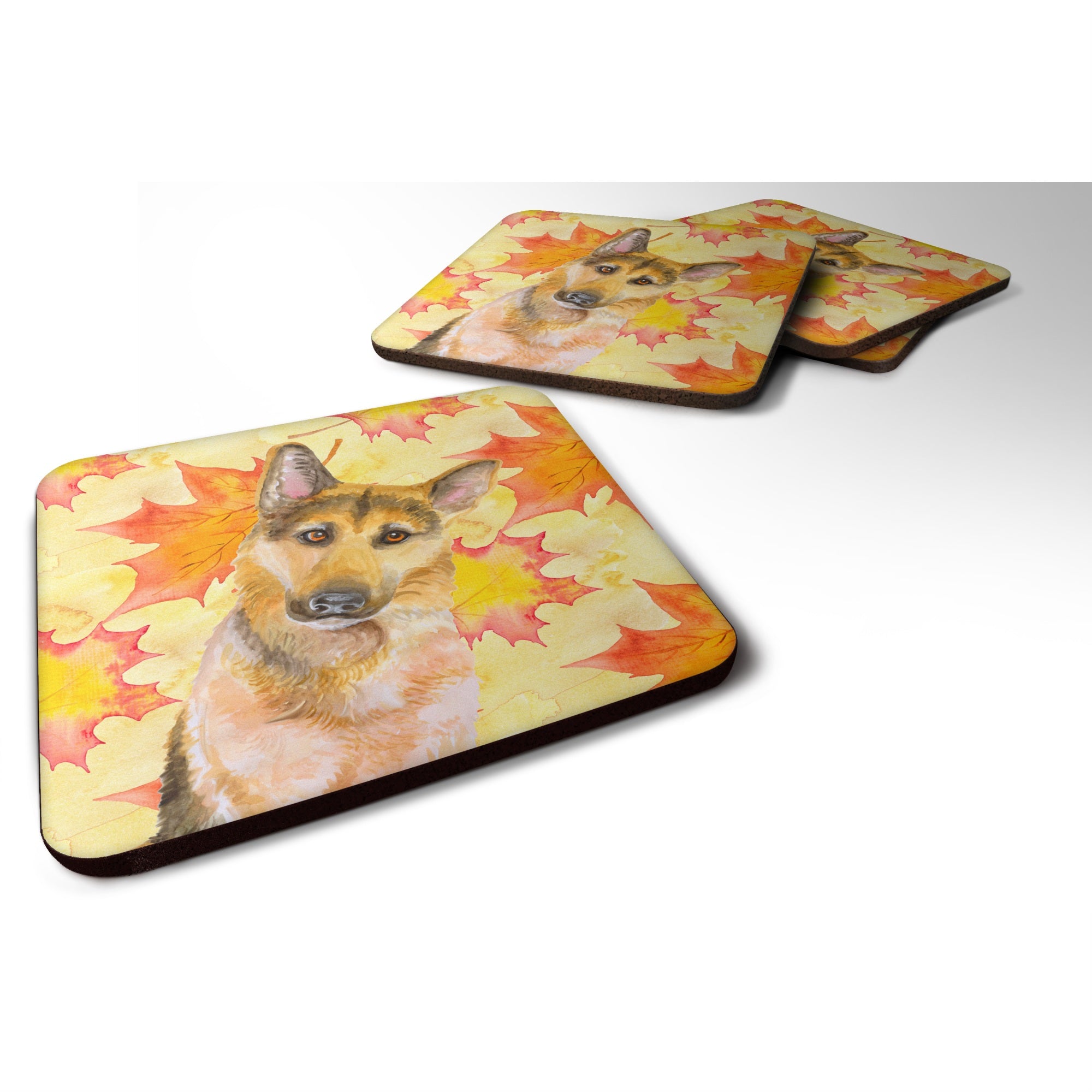 'Caroline'S Treasures German Shepherd #2 Fall Decorative Coasters, Multicolor''