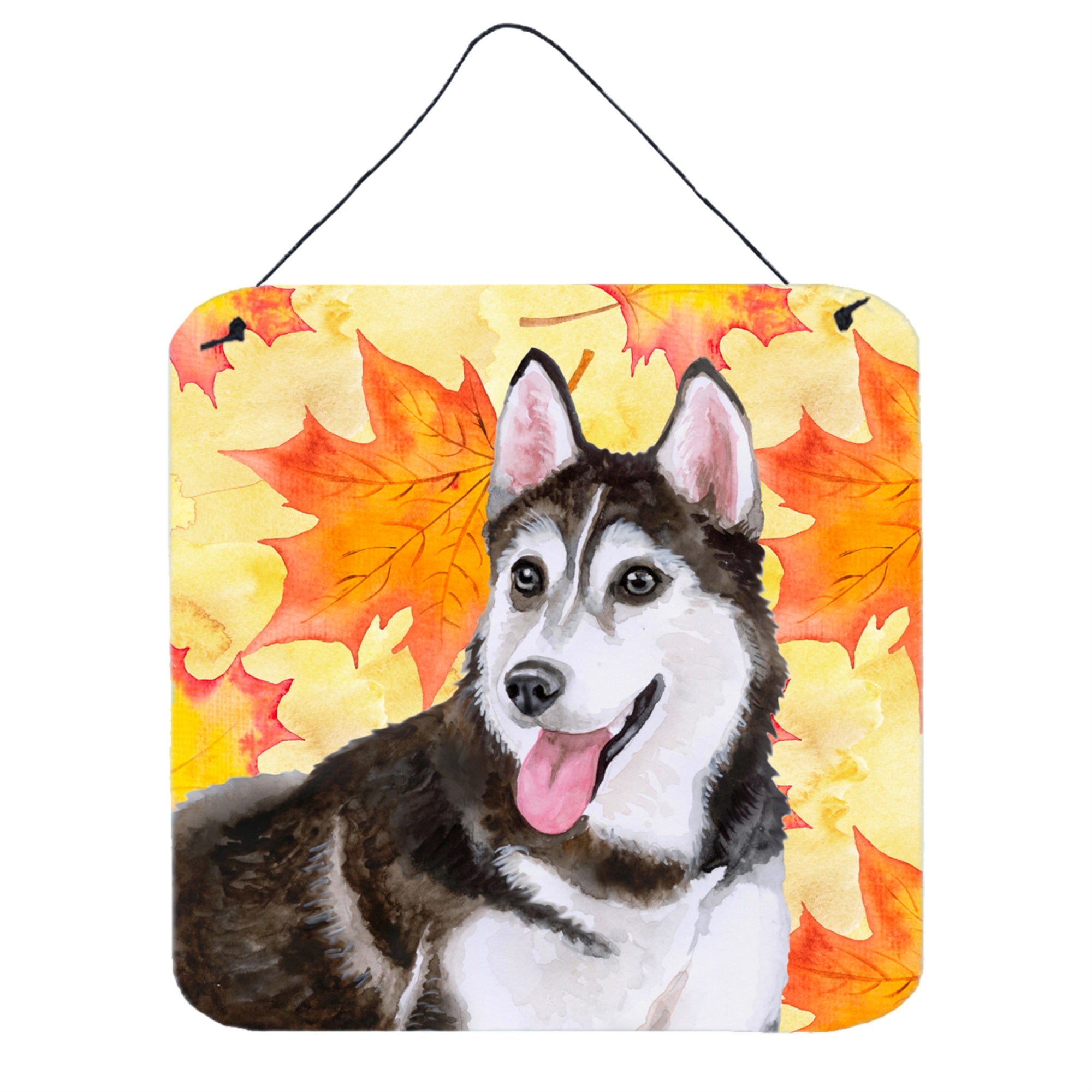 'Caroline'S Treasures Siberian Husky #2 Metal Print, 6H X 6W, Fall Leaves''