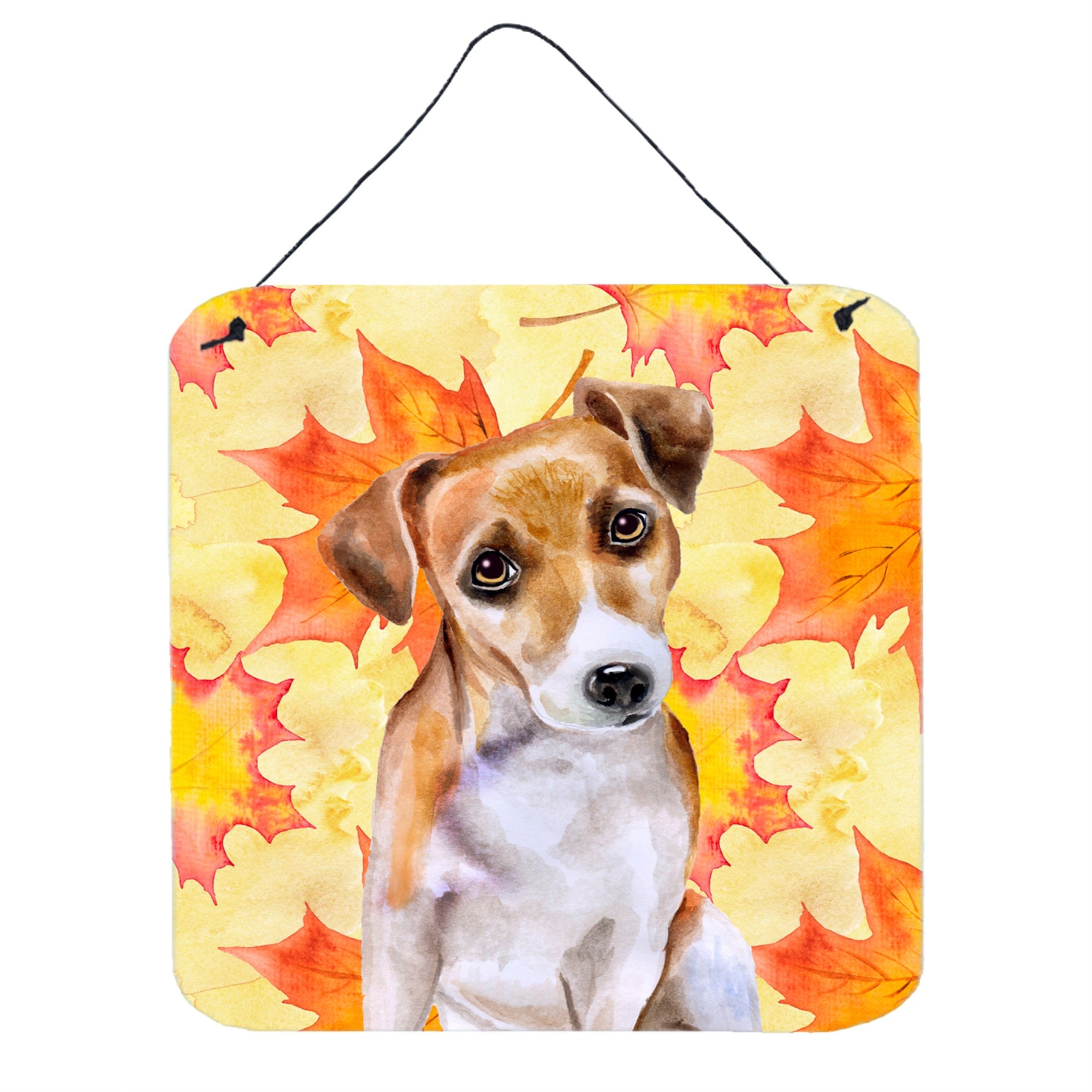 'Caroline'S Treasures Jack Russell Terrier #2 Metal Print, 6H X 6W, Fall Leaves''
