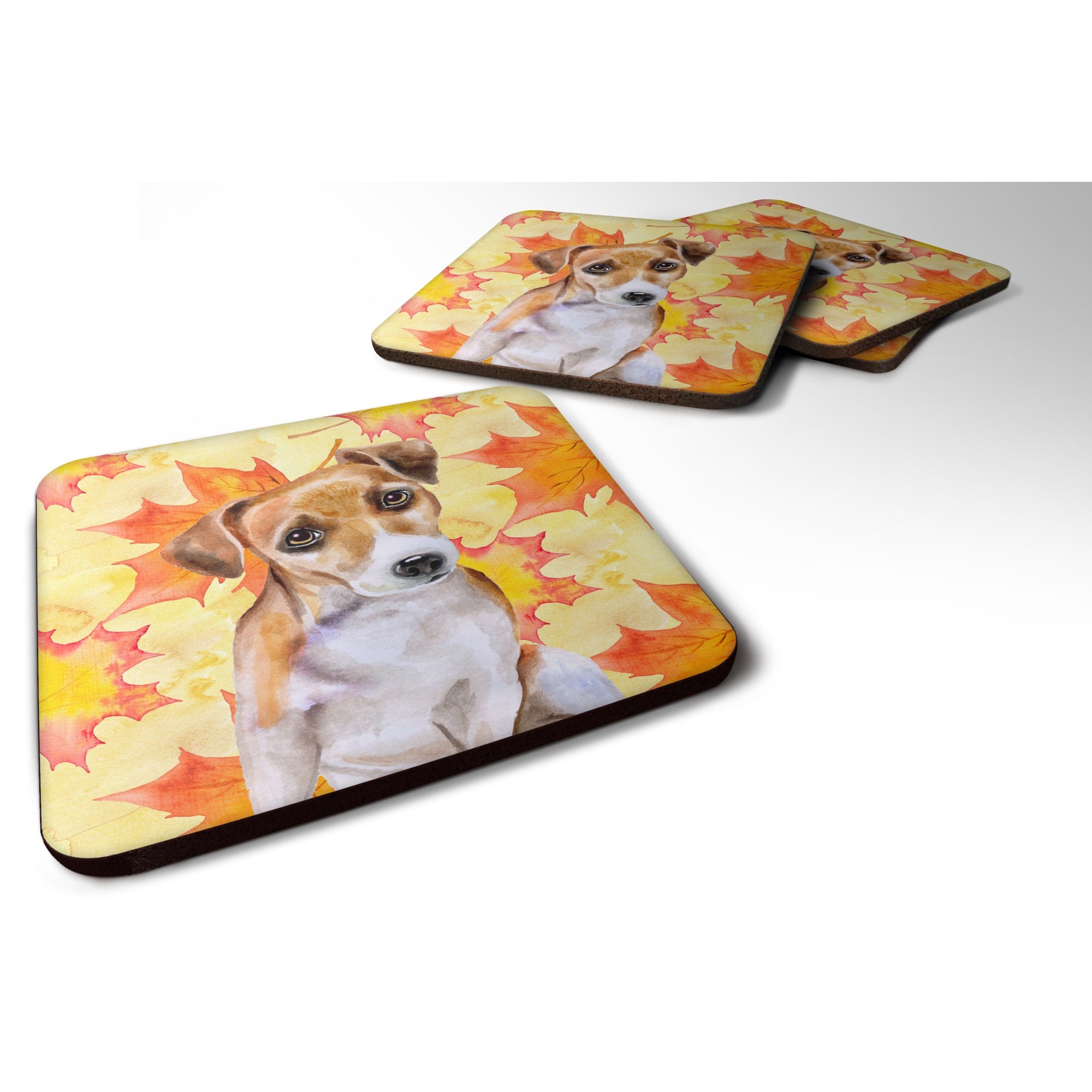 'Caroline'S Treasures Jack Russell Terrier #2 Fall Decorative Coasters, Multicolor''