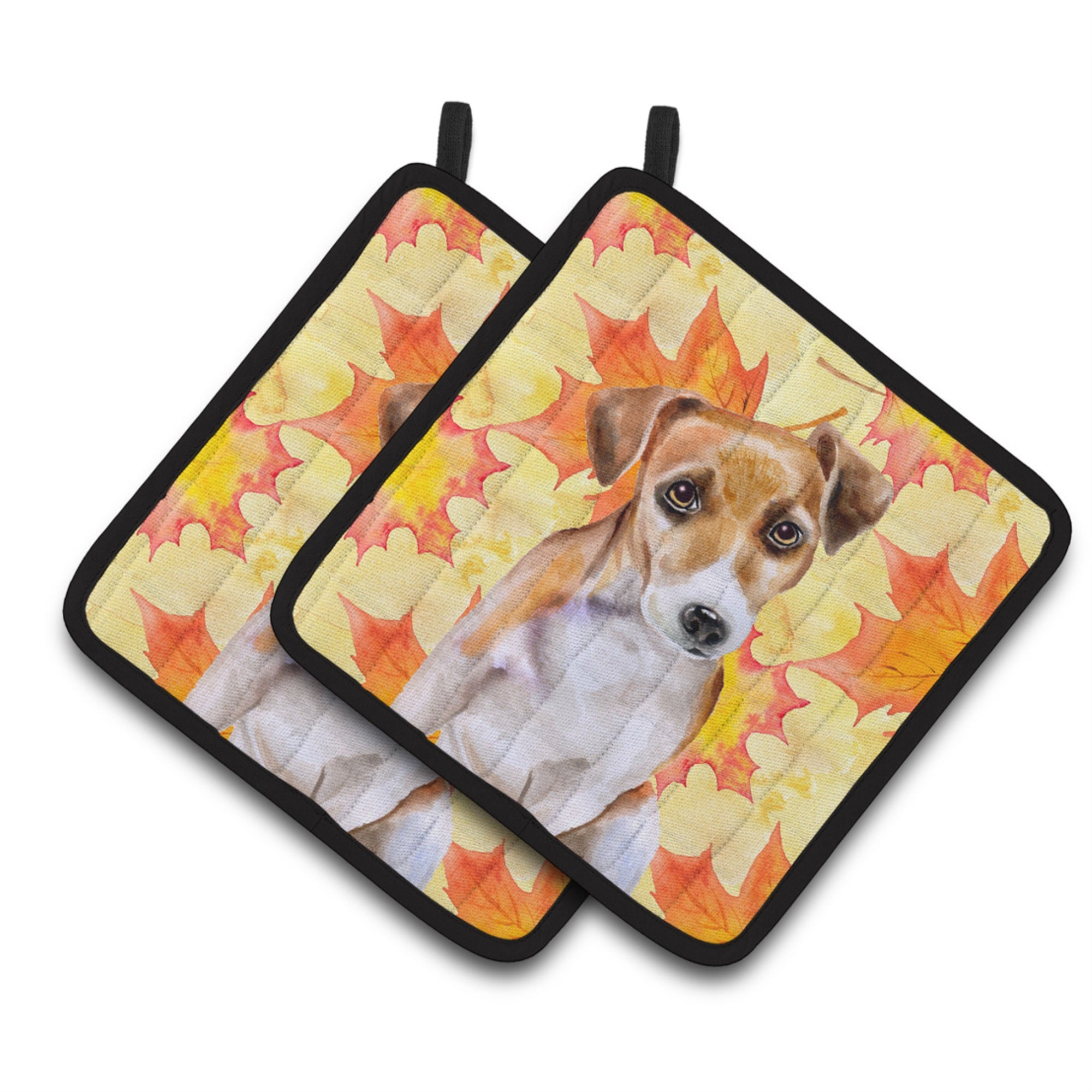 'Caroline'S Treasures Jack Russell Terrier #2 Decorated Pot Holder, 7.5H X 7.5W, Fall Leaves''