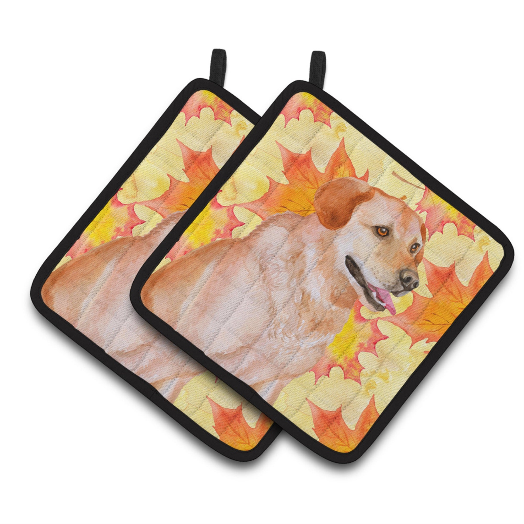 'Caroline'S Treasures Labrador Retriever Decorated Pot Holder, 7.5H X 7.5W, Fall Leaves''