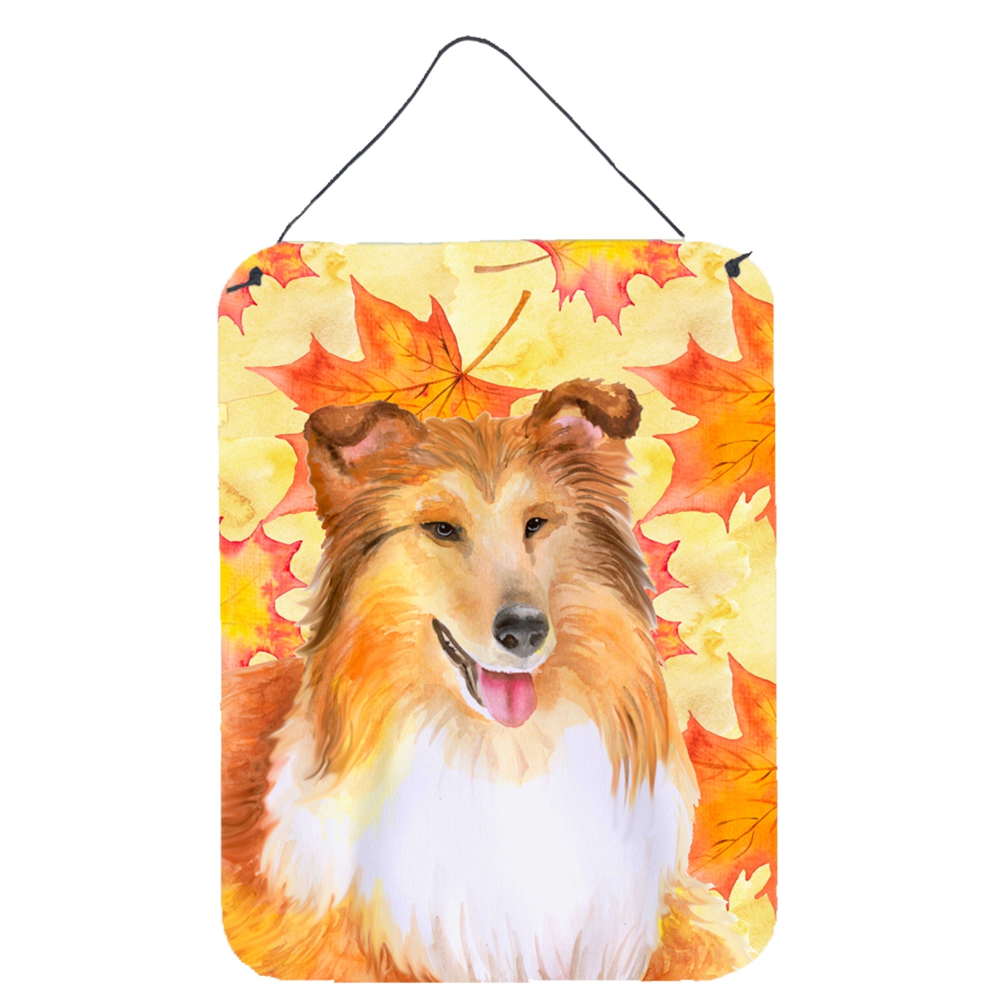 'Caroline'S Treasures Sheltie Fall Metal Print, 16'''' X 12'''', Multicolor''