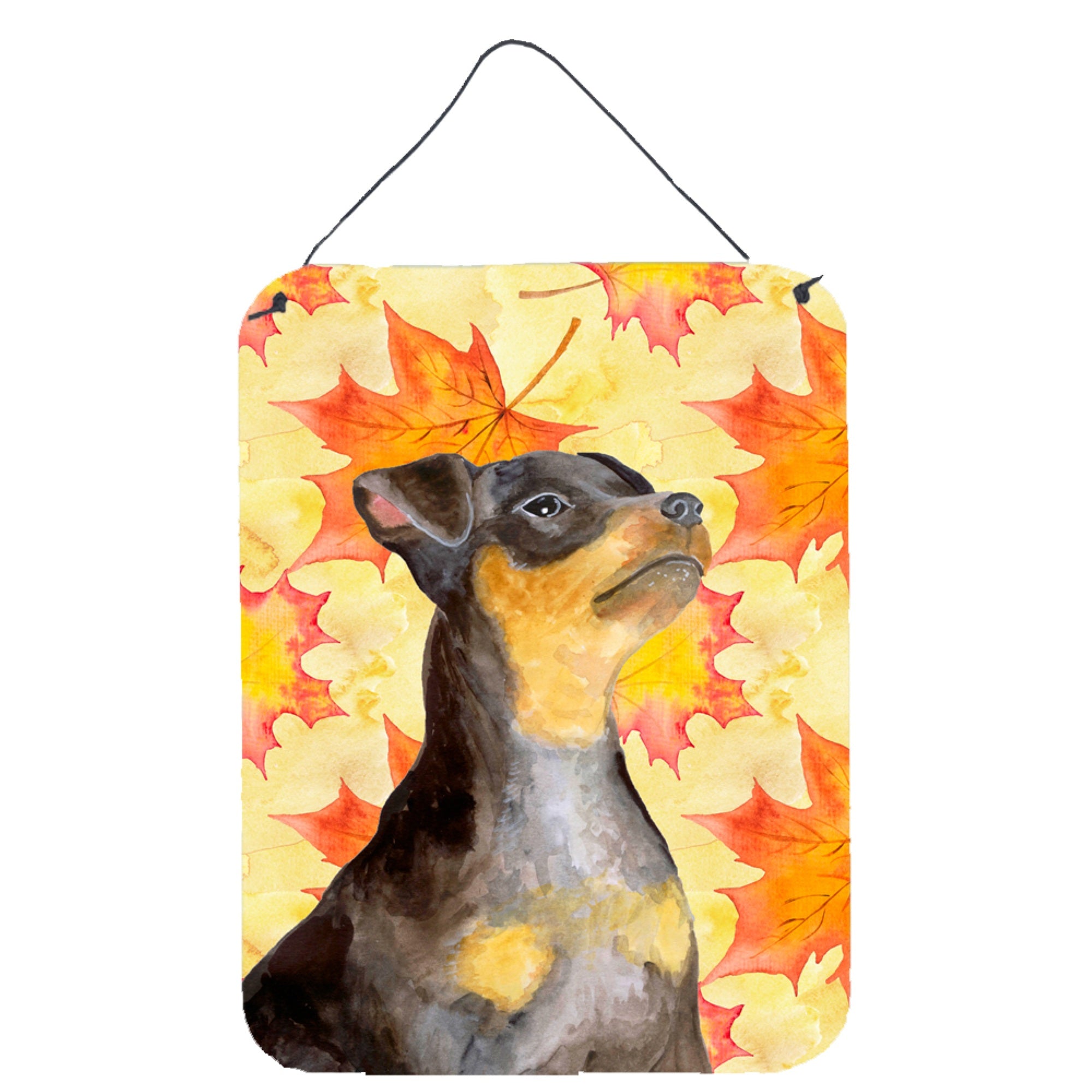 'Caroline'S Treasures Miniature Pinscher #2 Fall Metal Print, 16'''' X 12'''', Multicolor''