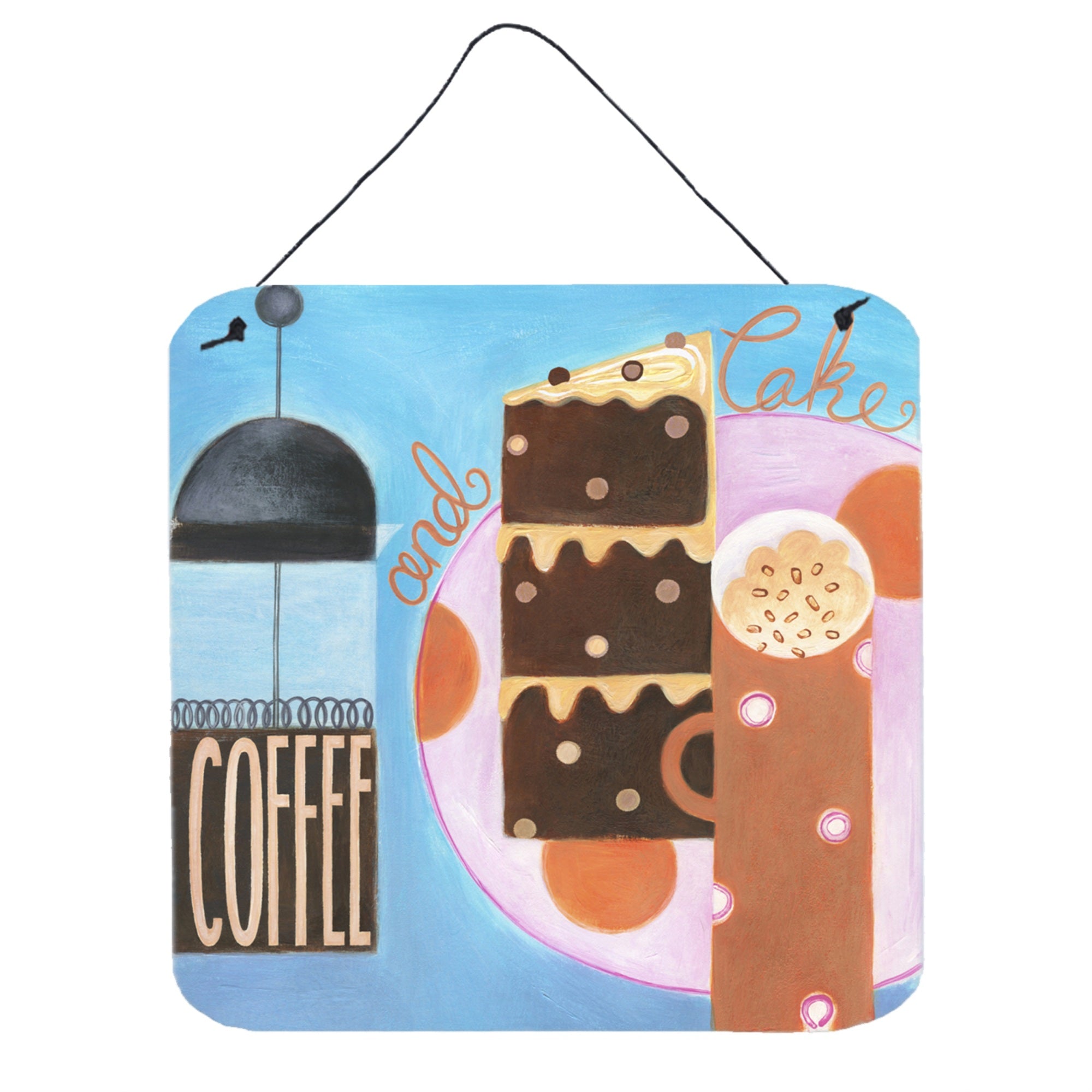 'Caroline'S Treasures Kitchen Collection Coffee And Cake Wall Or Door Hanging Prints Bcbr0116Ds66, 6Hx6W, Multicolor''
