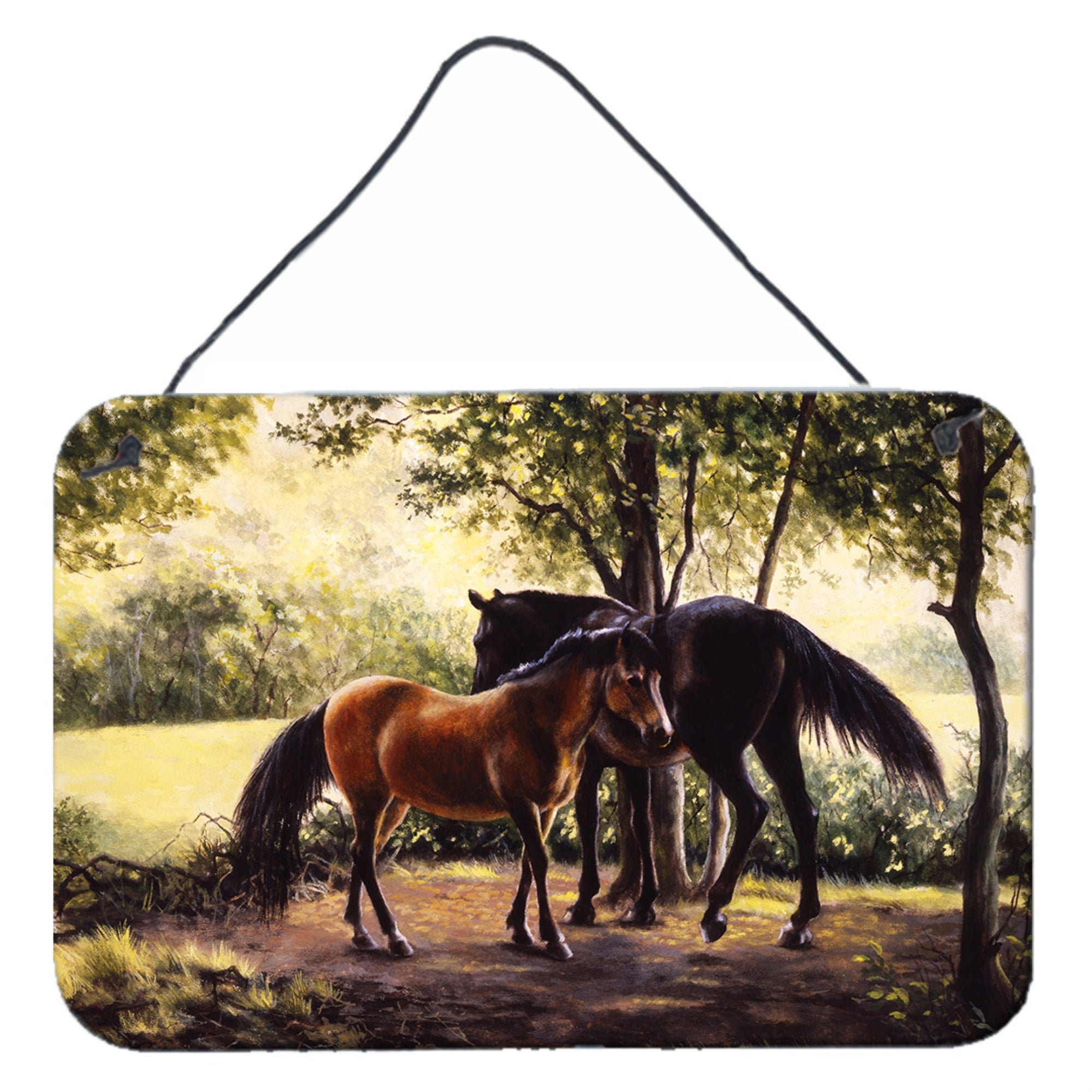 'Caroline'S Treasures Horses By Daphne Baxter Wall Or Door Hanging Prints Bdba0055Ds812, 8Hx12W, Multicolor''