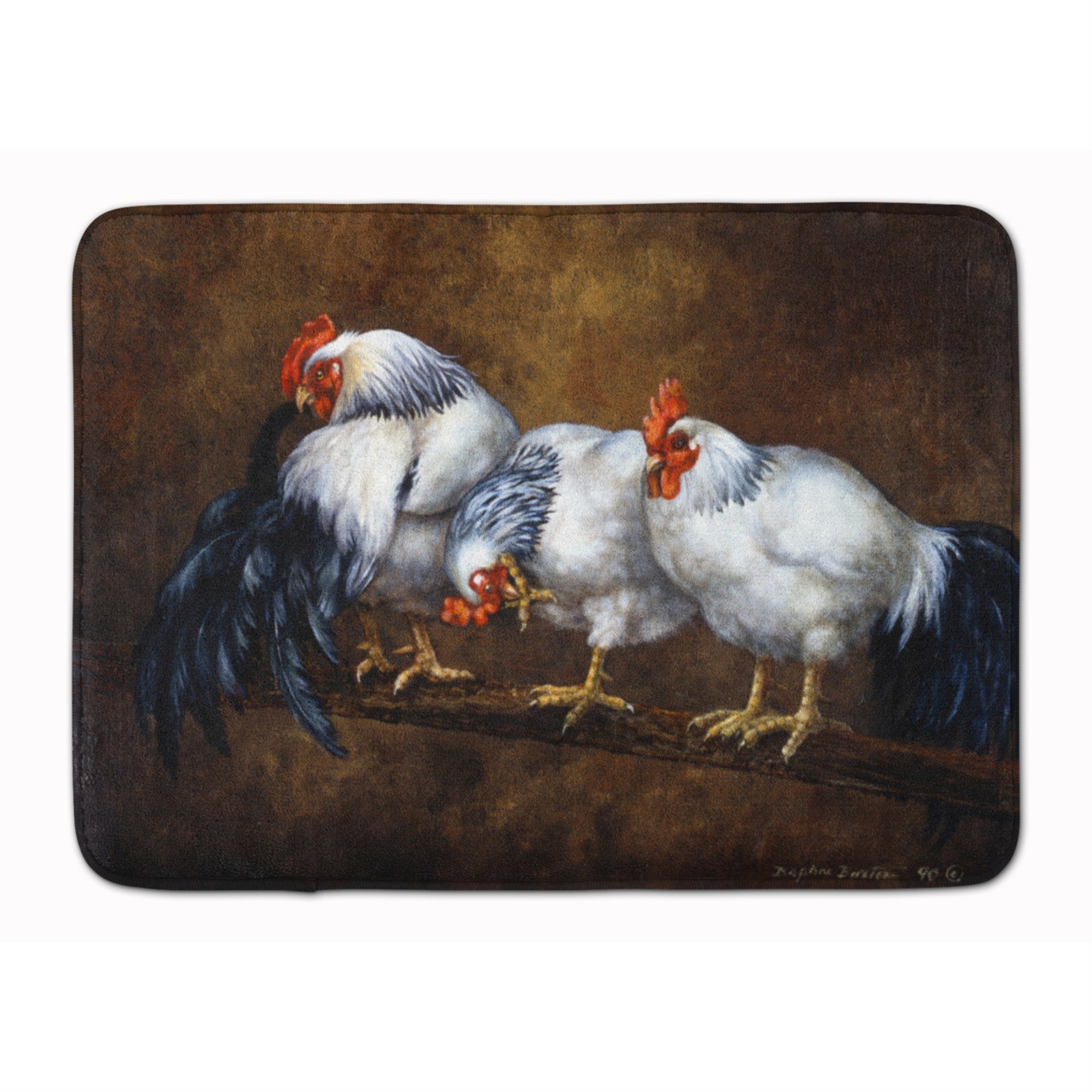 'Caroline'S Treasures Roosting Rooster And Chickens Floor Mat, 19'''' X 27'''', Multicolor''