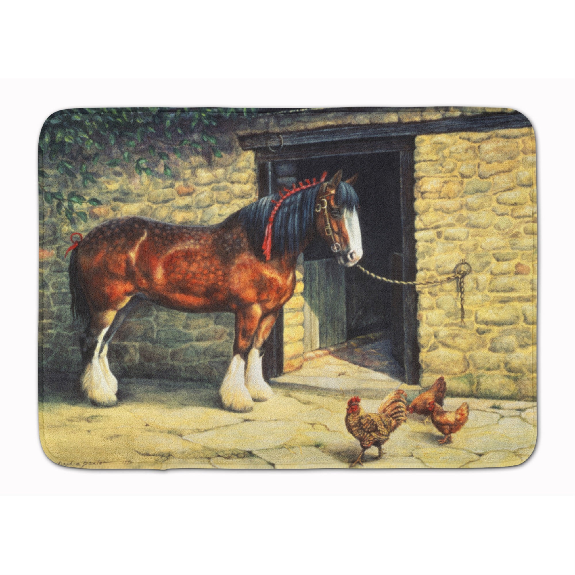 'Caroline'S Treasures Horse And Chickens By Daphne Baxter Floor Mat, 19'''' X 27'''', Multicolor''