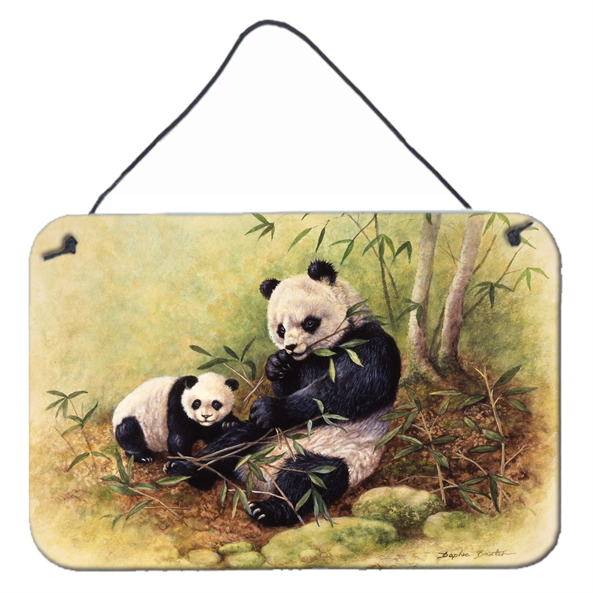 'Caroline'S Treasures Panda Bears By Daphne Baxter Wall Or Door Hanging Prints Bdba0111Ds812, 8Hx12W''
