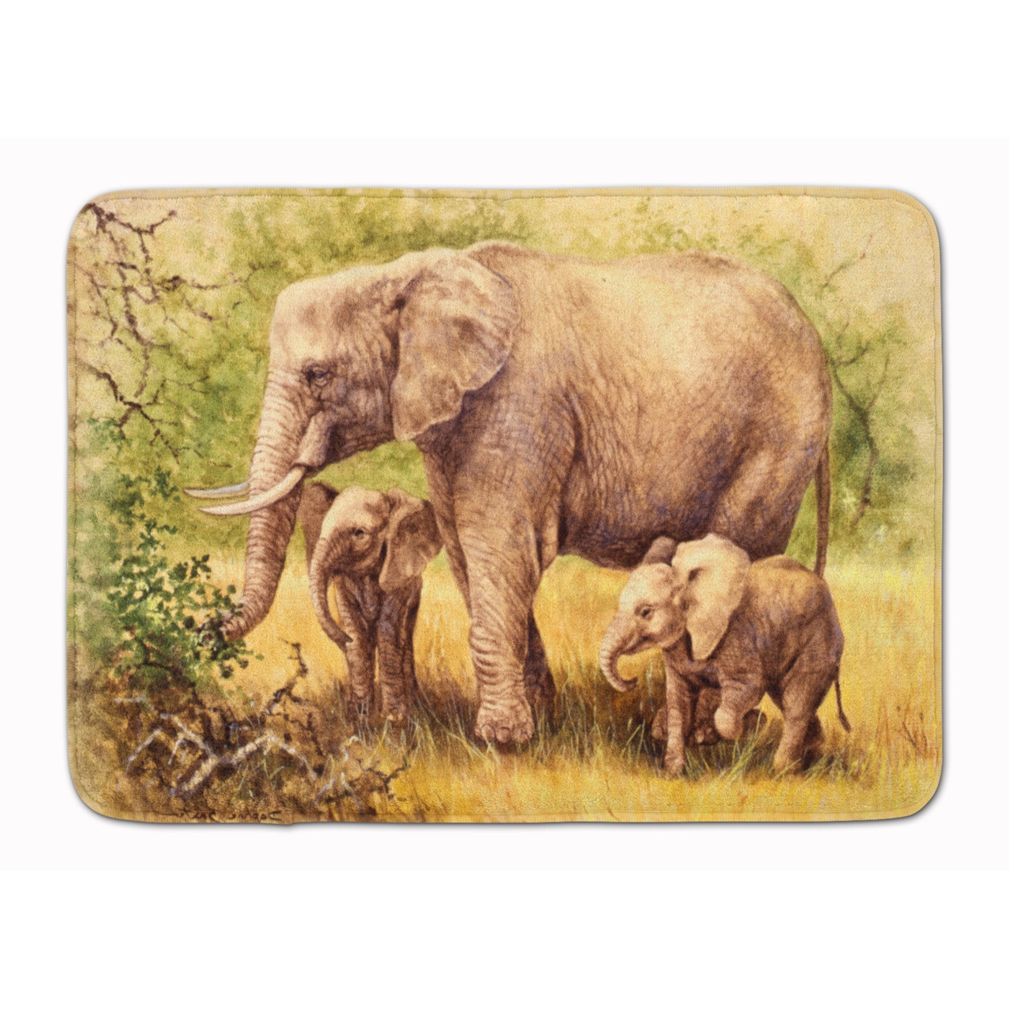 'Caroline'S Treasures Elephants By Daphne Baxter Floor Mat, 19'''' X 27'''', Multicolor''
